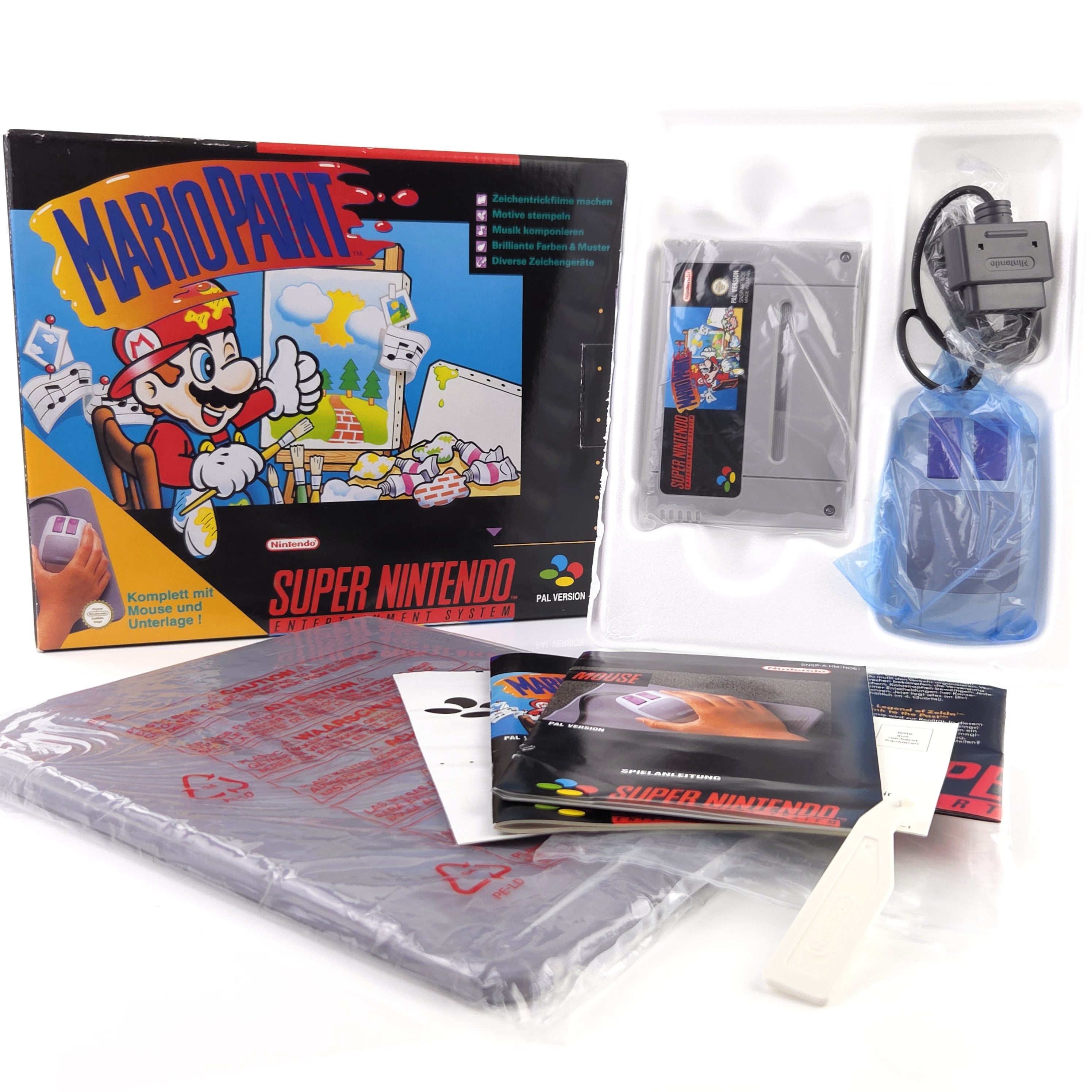 Super Nintendo Spiel : Mario Paint - SNES Big Box OVP / PAL dt. NOE