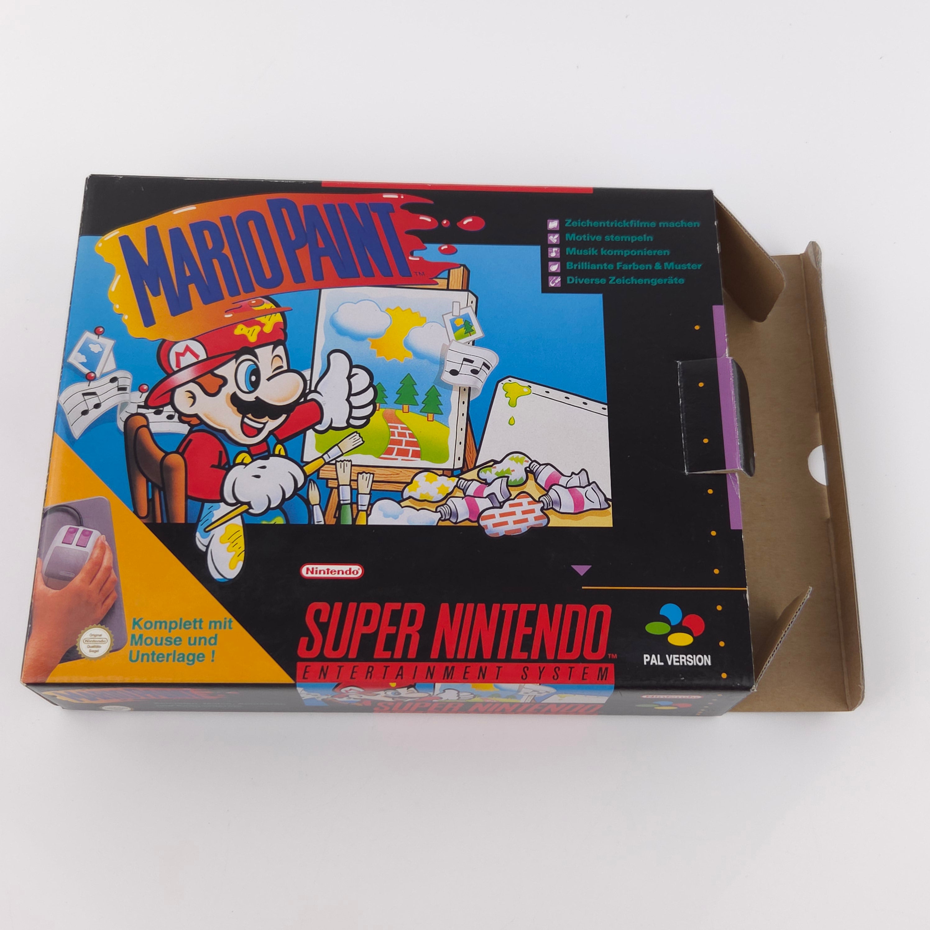 Super Nintendo Spiel : Mario Paint - SNES Big Box OVP / PAL dt. NOE