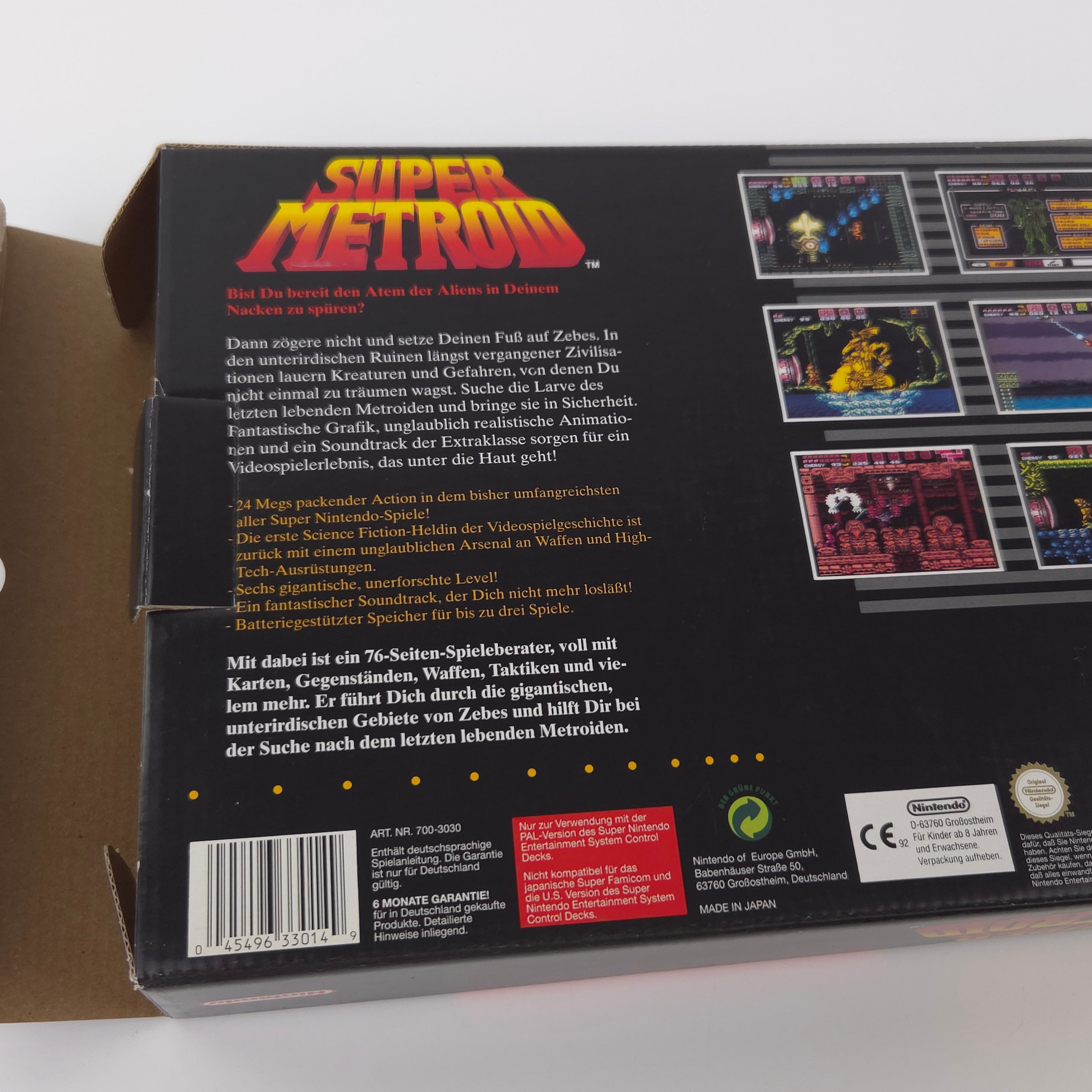 Super Nintendo Spiel : Super Metroid - SNES Big Box OVP / PAL dt. NOE