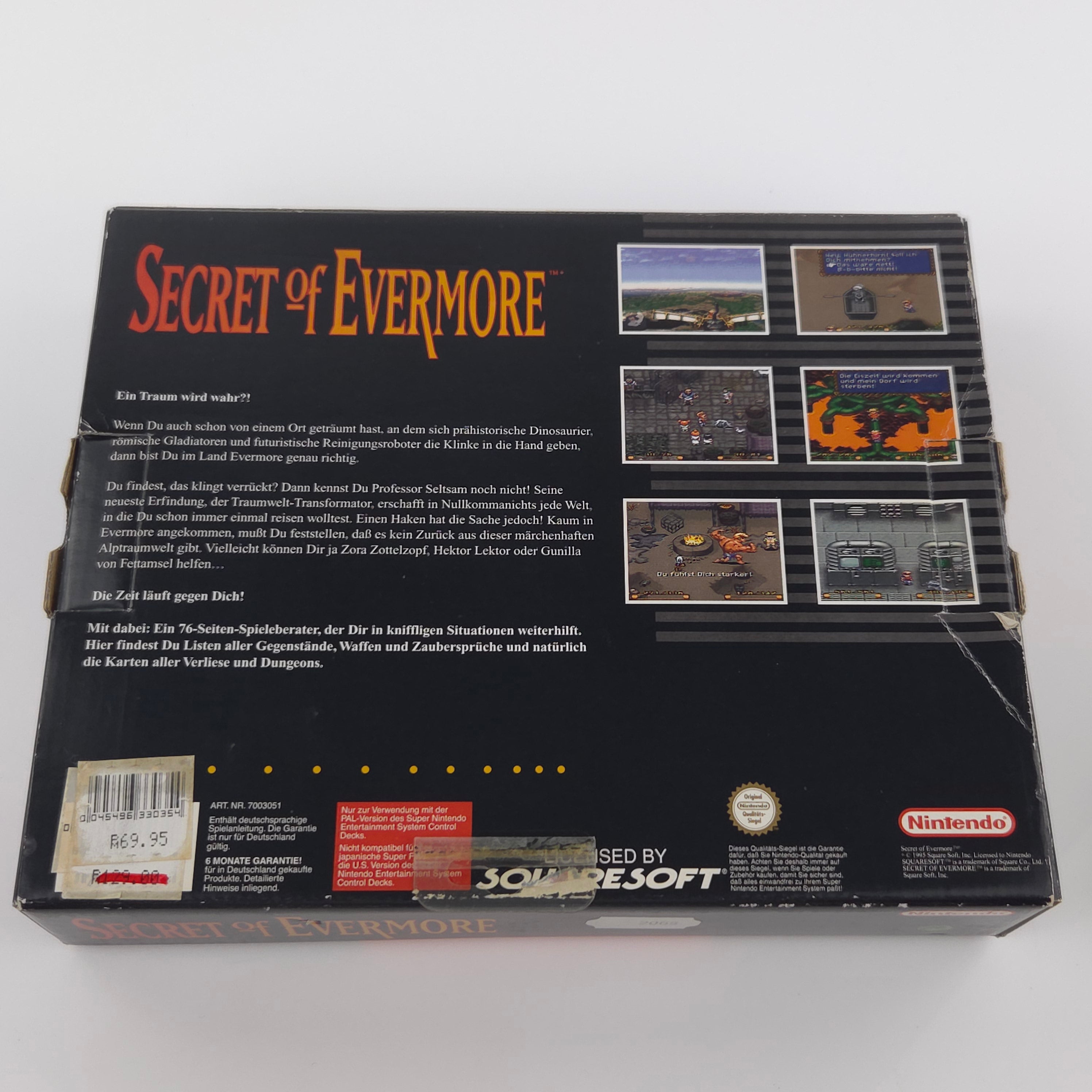 Super Nintendo Spiel : Secret of Evermore - SNES Big Box OVP / PAL dt. NOE