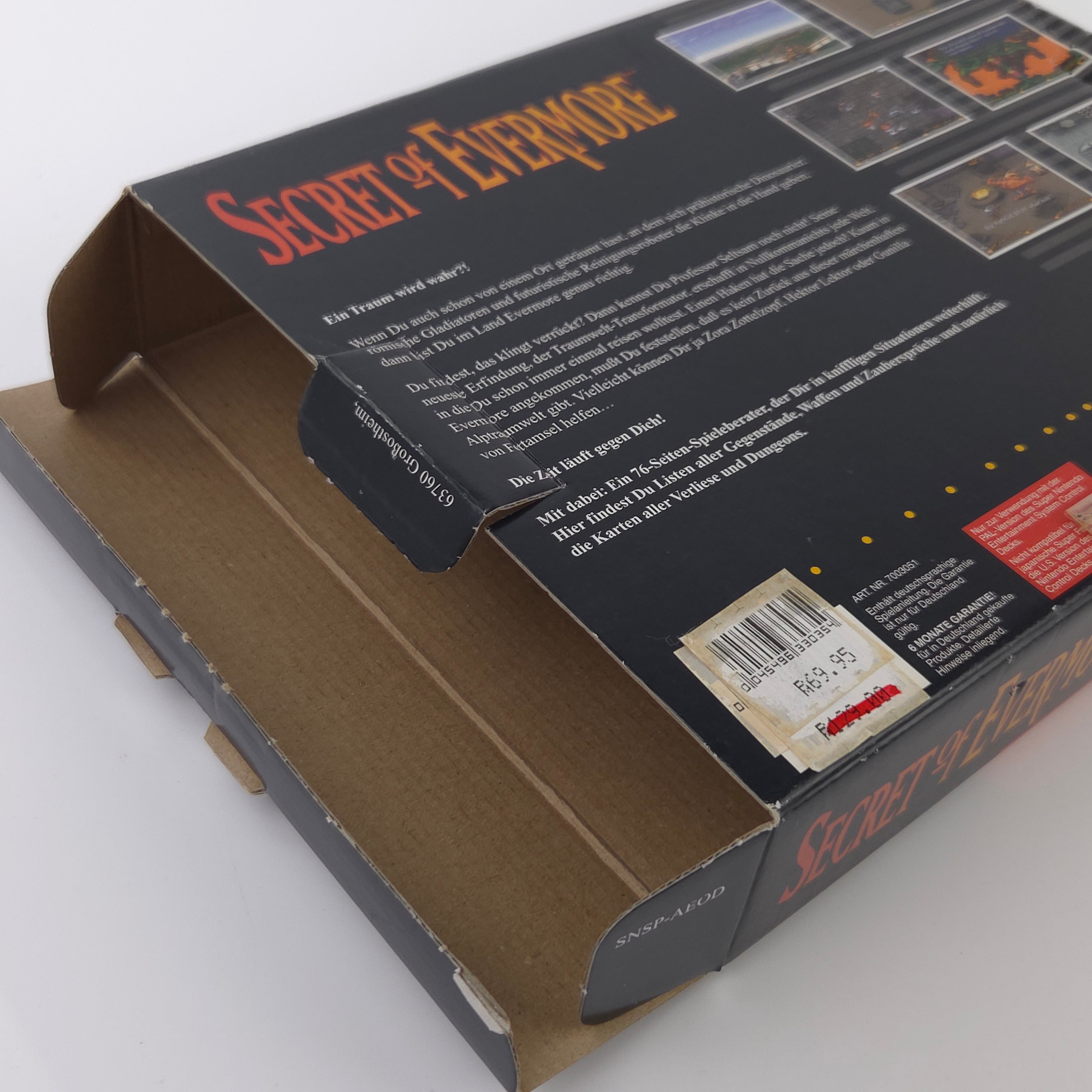 Super Nintendo Spiel : Secret of Evermore - SNES Big Box OVP / PAL dt. NOE