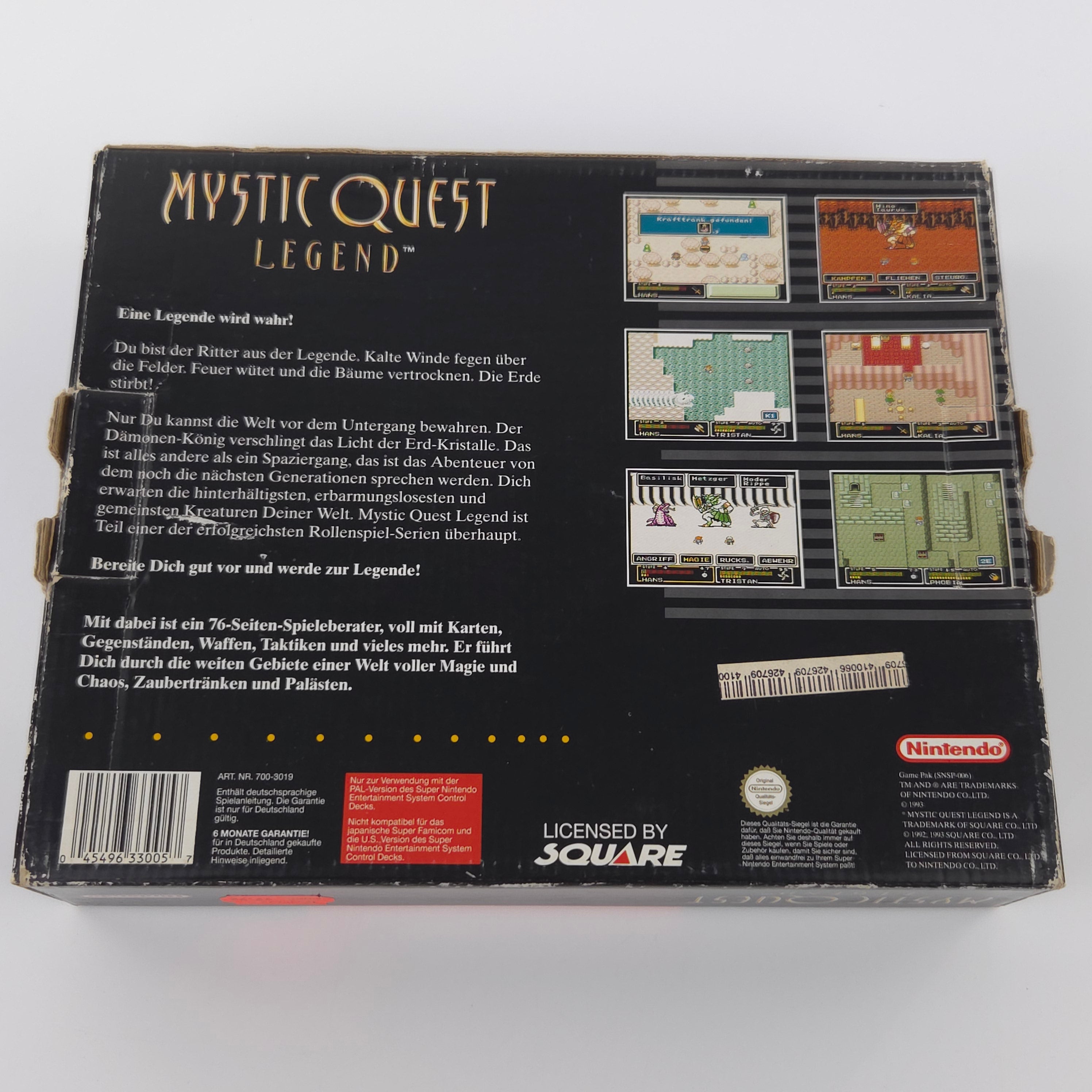 Super Nintendo Spiel : Mystic Quest Legend - SNES Big Box OVP / PAL dt. NOE