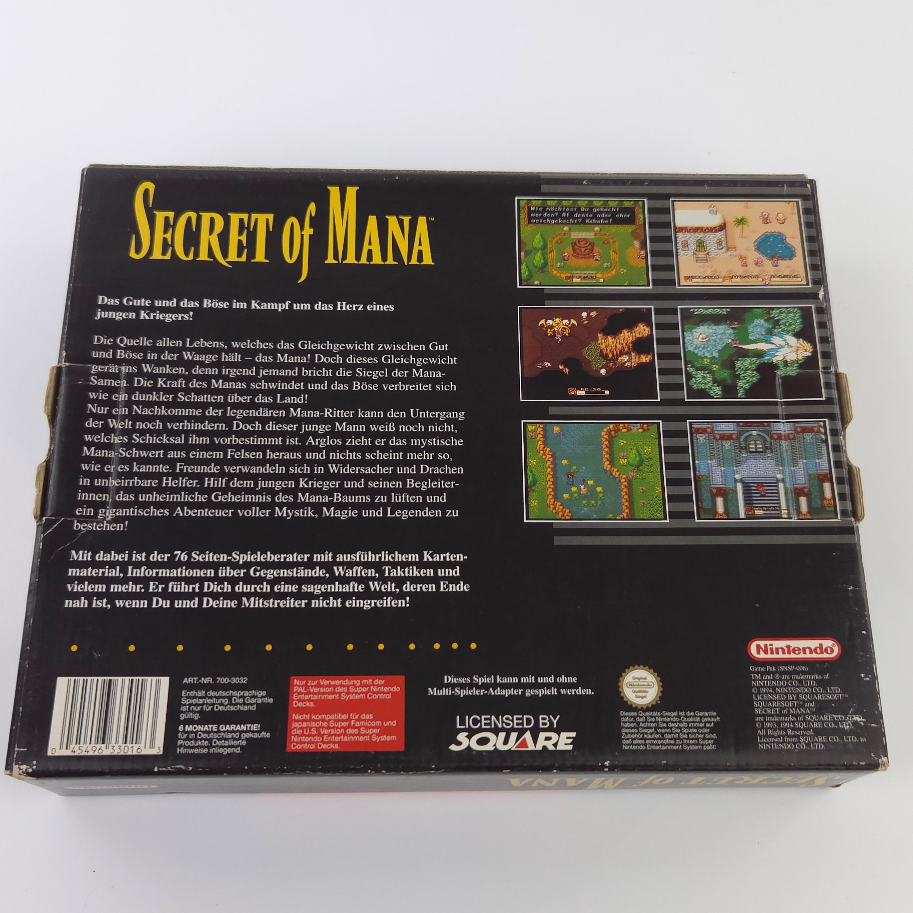 Super Nintendo Spiel : Secret of Mana - SNES Big Box OVP no Inlay / PAL dt. NOE