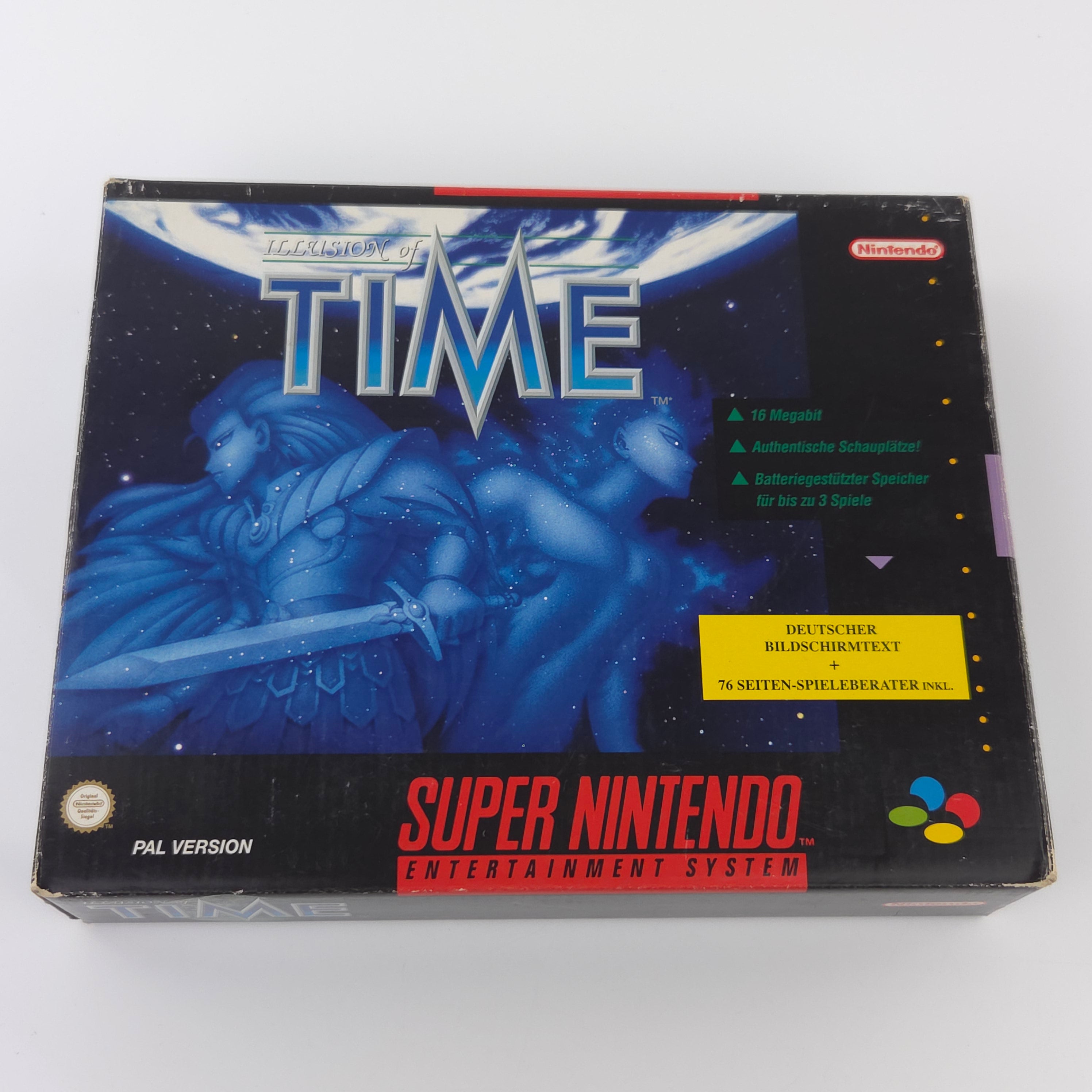 Super Nintendo Spiel : iLLusion of Time - SNES Big Box OVP no Inlay / PAL dt NOE