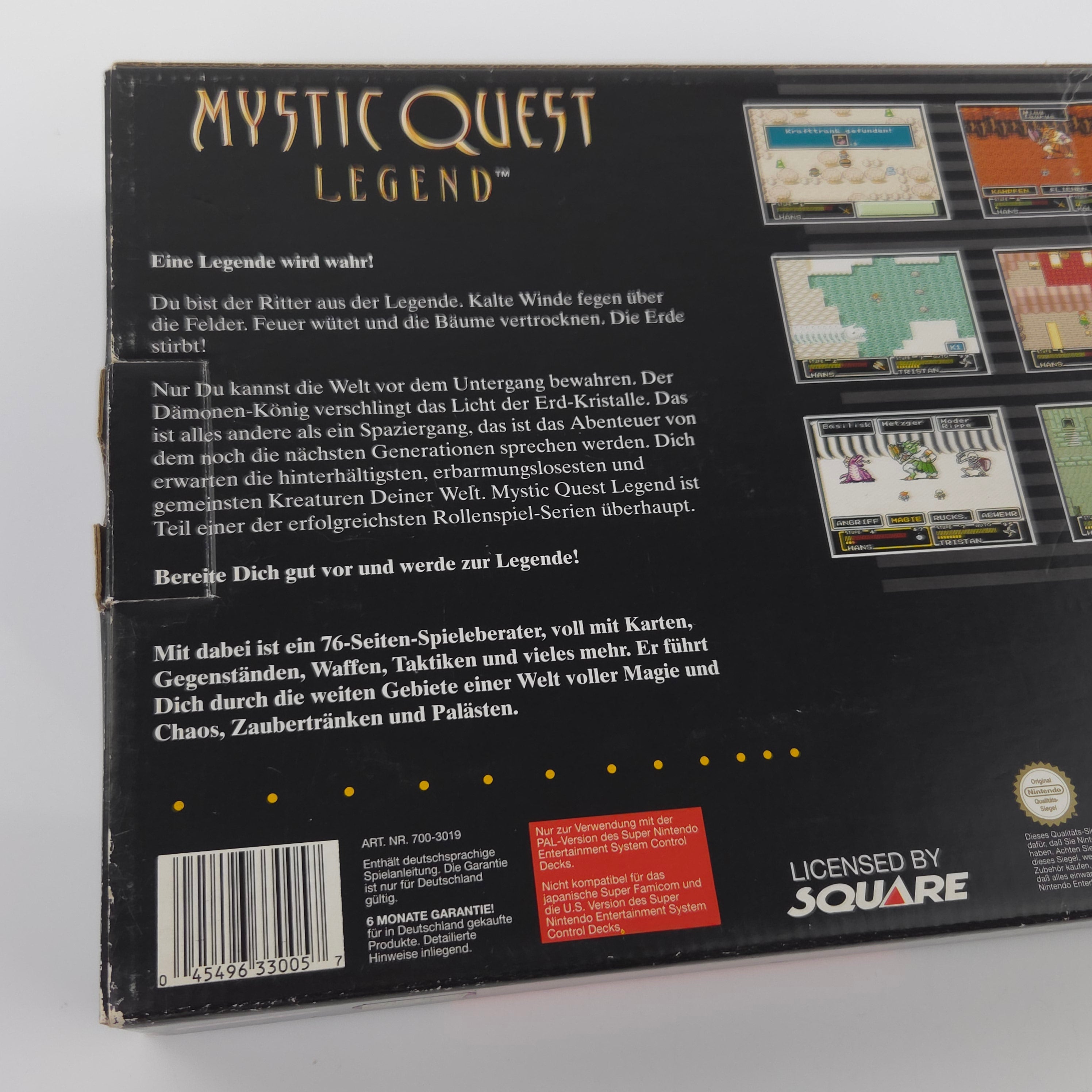 Super Nintendo Spiel : Mystic Quest Legend - SNES Big Box OVP no Inlay / PAL NOE