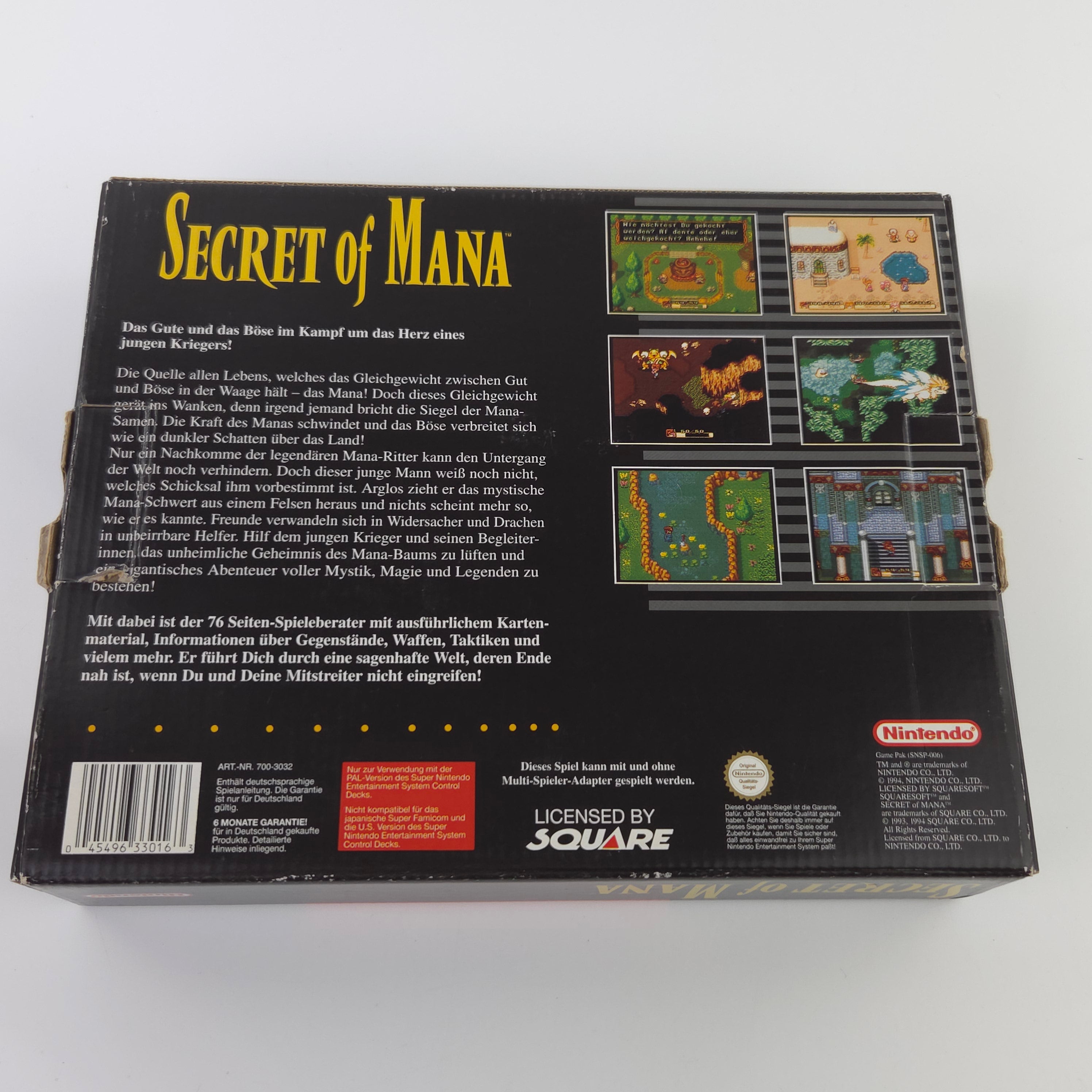 Super Nintendo Spiel : Secret of Mana - SNES Big Box OVP no Inlay / PAL NOE dt.