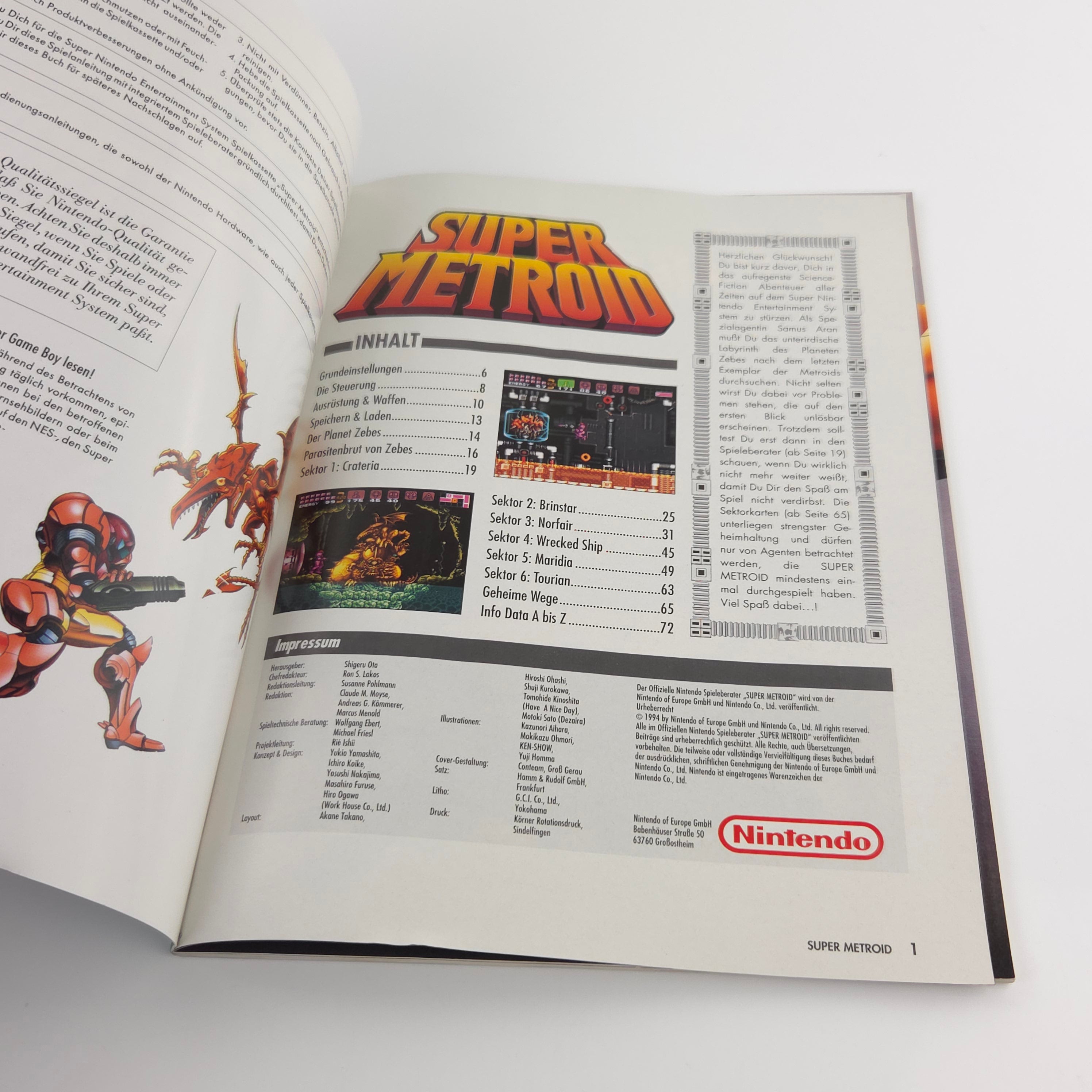 Super Nintendo Spiel : Super Metroid - SNES Big Box OVP no Inlay / PAL NOE dt.