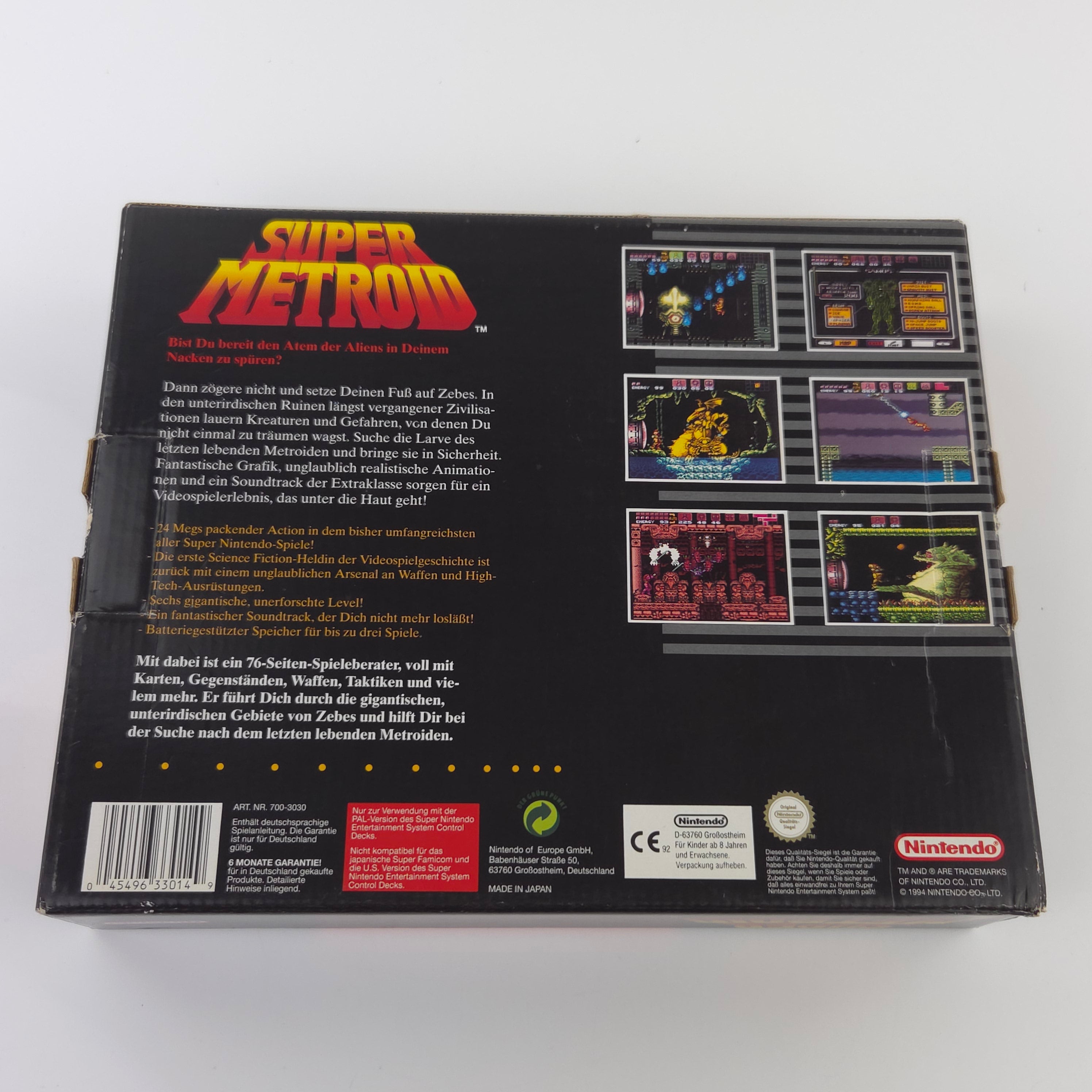 Super Nintendo Spiel : Super Metroid - SNES Big Box OVP no Inlay / PAL NOE dt.