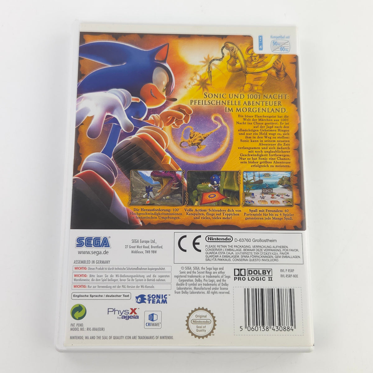 Nintendo Wii Spiel: Sonic und die Geheimen Ringe - CD Anleitung OVP (PAL DE)