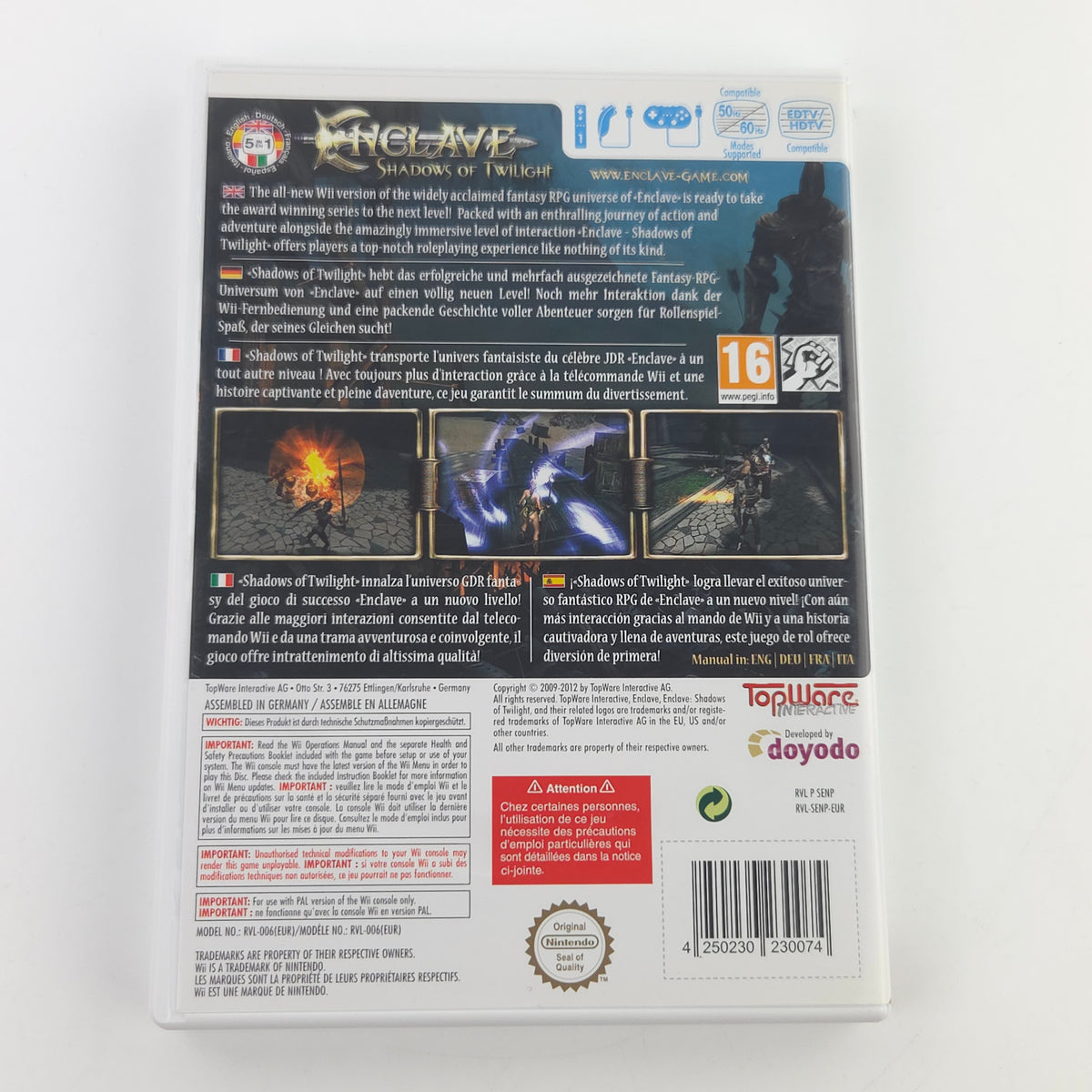 Nintendo Wii Spiel: Enclave Shadows of Twilight - CD Anleitung OVP (PAL EUR)