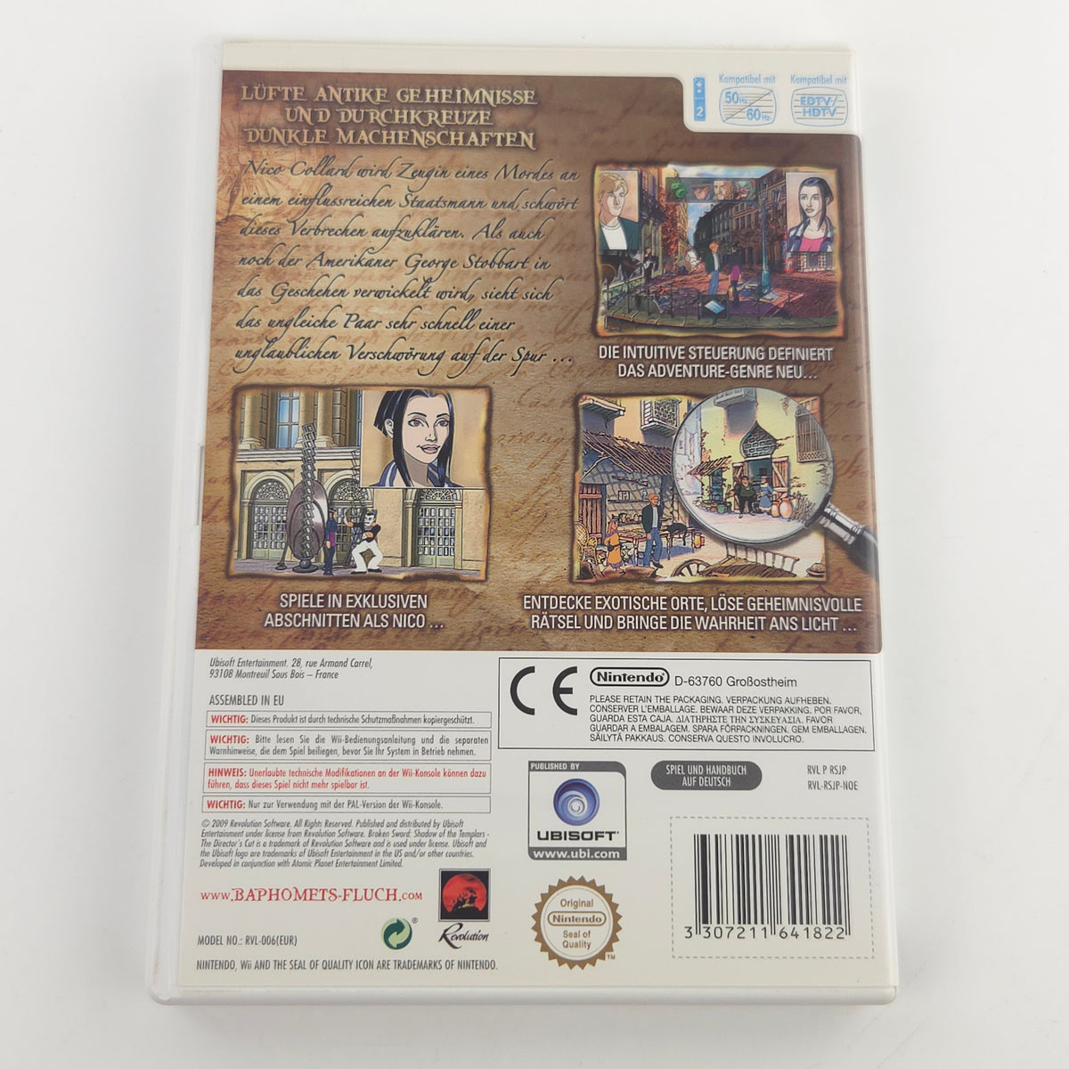 Nintendo Wii Spiel: Baphomets Fluch The Directors Cut - OVP (PAL DE)