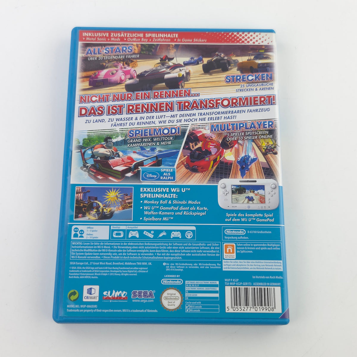 Nintendo Wii U Spiel: Sonic All Stars Racing Transformed - OVP (PAL DE)