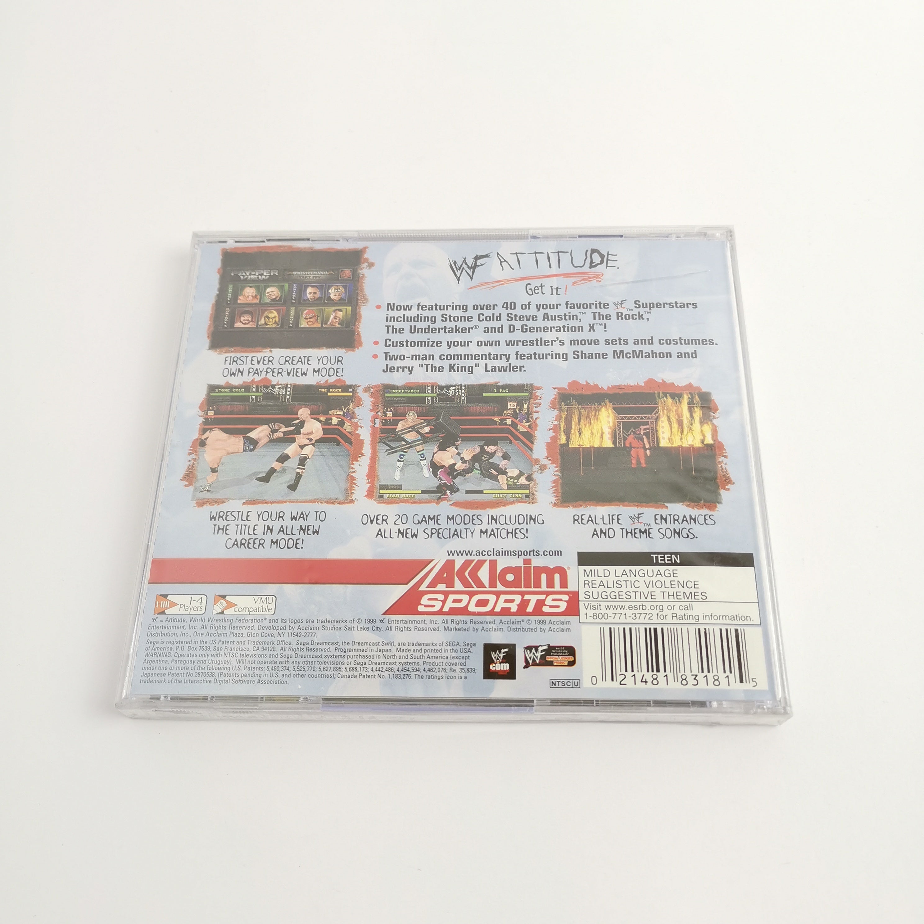 Sega Dreamcast Spiel – WWF Attitude Wrestling Neu