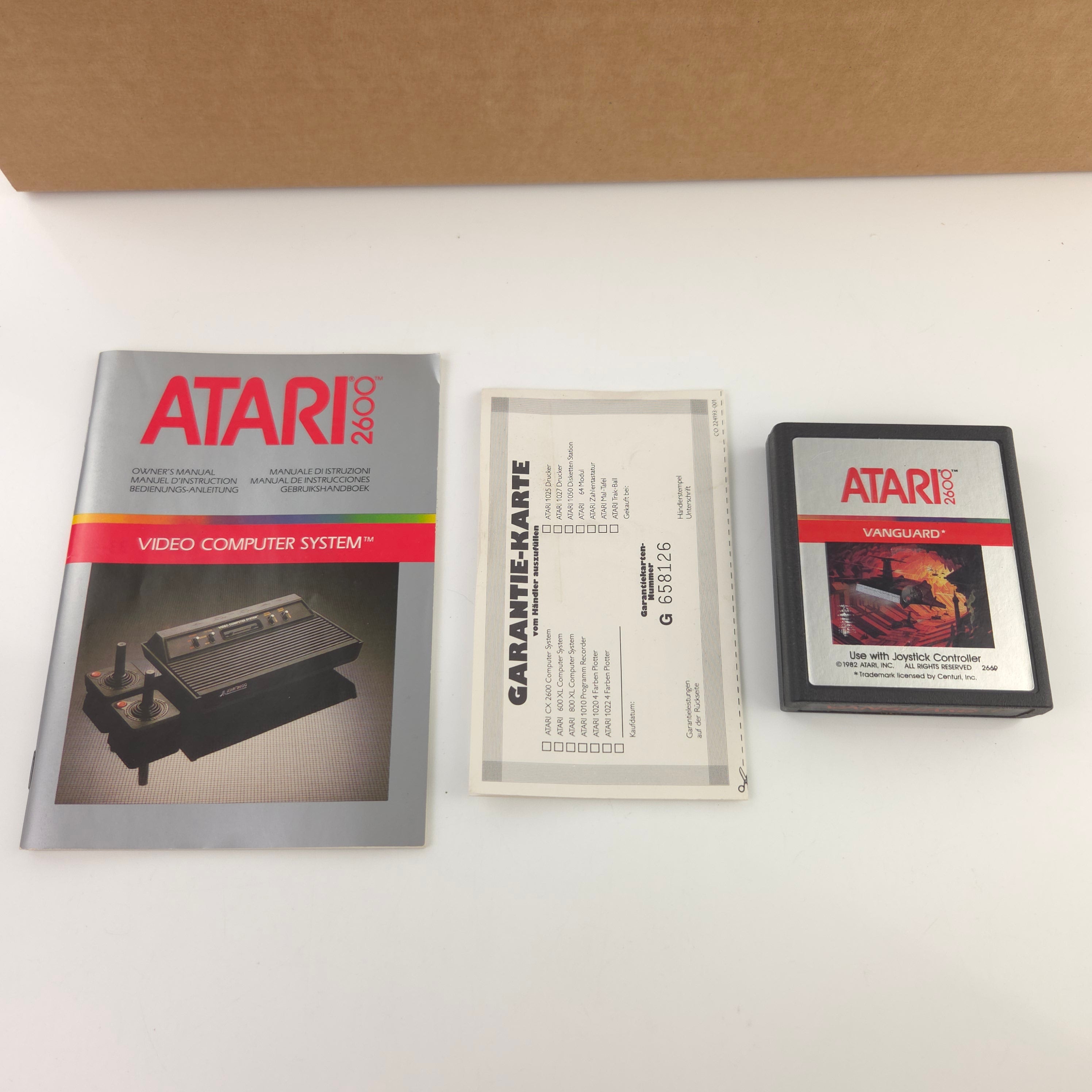 Atari 2600 Konsole OVP Vanguard Spiel PAL