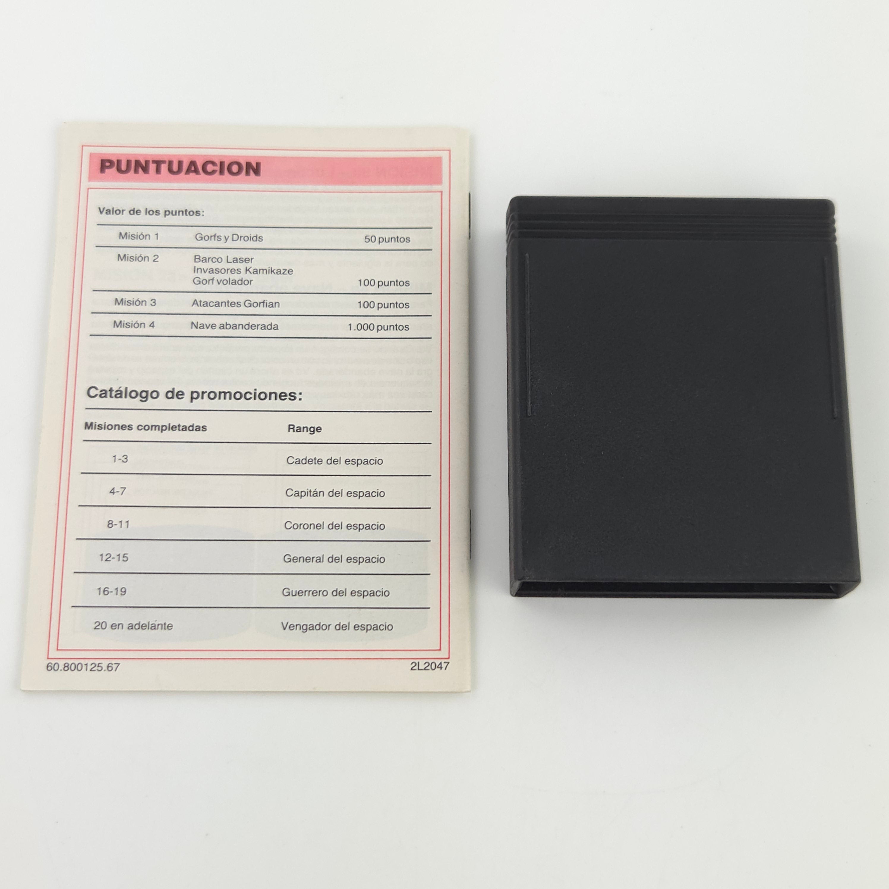 Atari 2600 Spiel GORF VCS Modul mit Anleitung PAL 1982