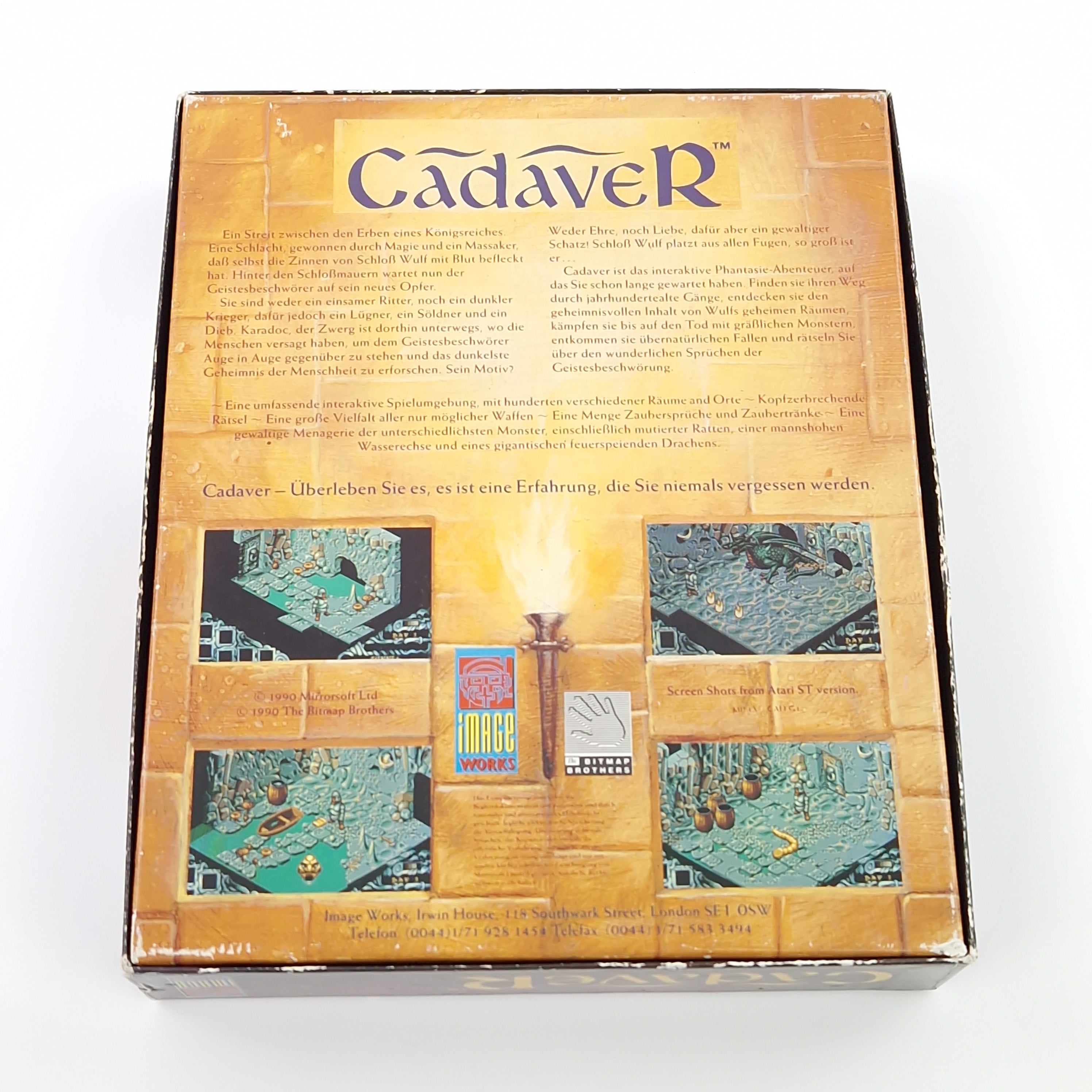 Atari ST Spiel – Cadaver Big Box Diskette Anleitung OVP