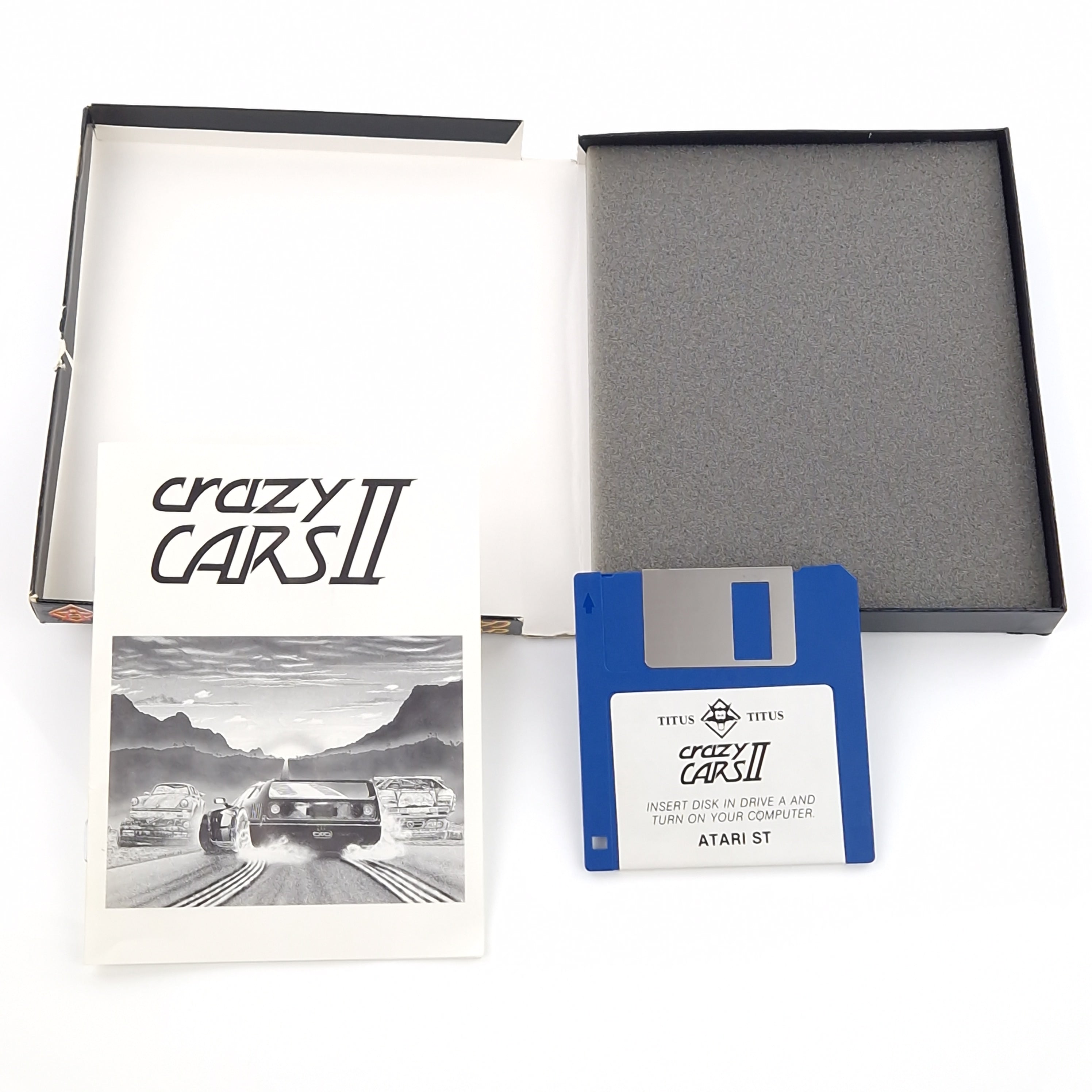 Atari ST Spiel – Crazy Cars II Diskette OVP Anleitung