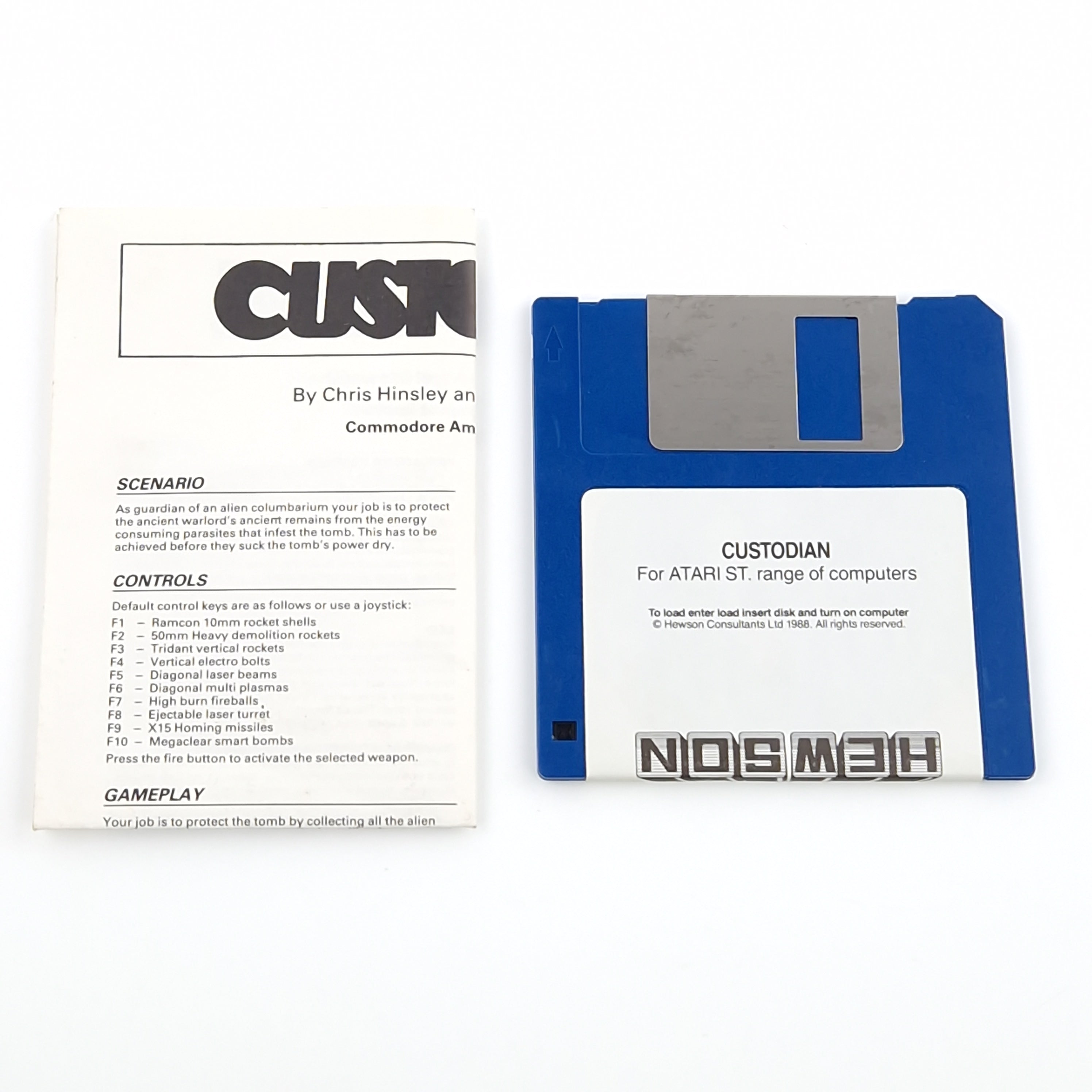 Atari ST Spiel – Custodian Diskette OVP Anleitung