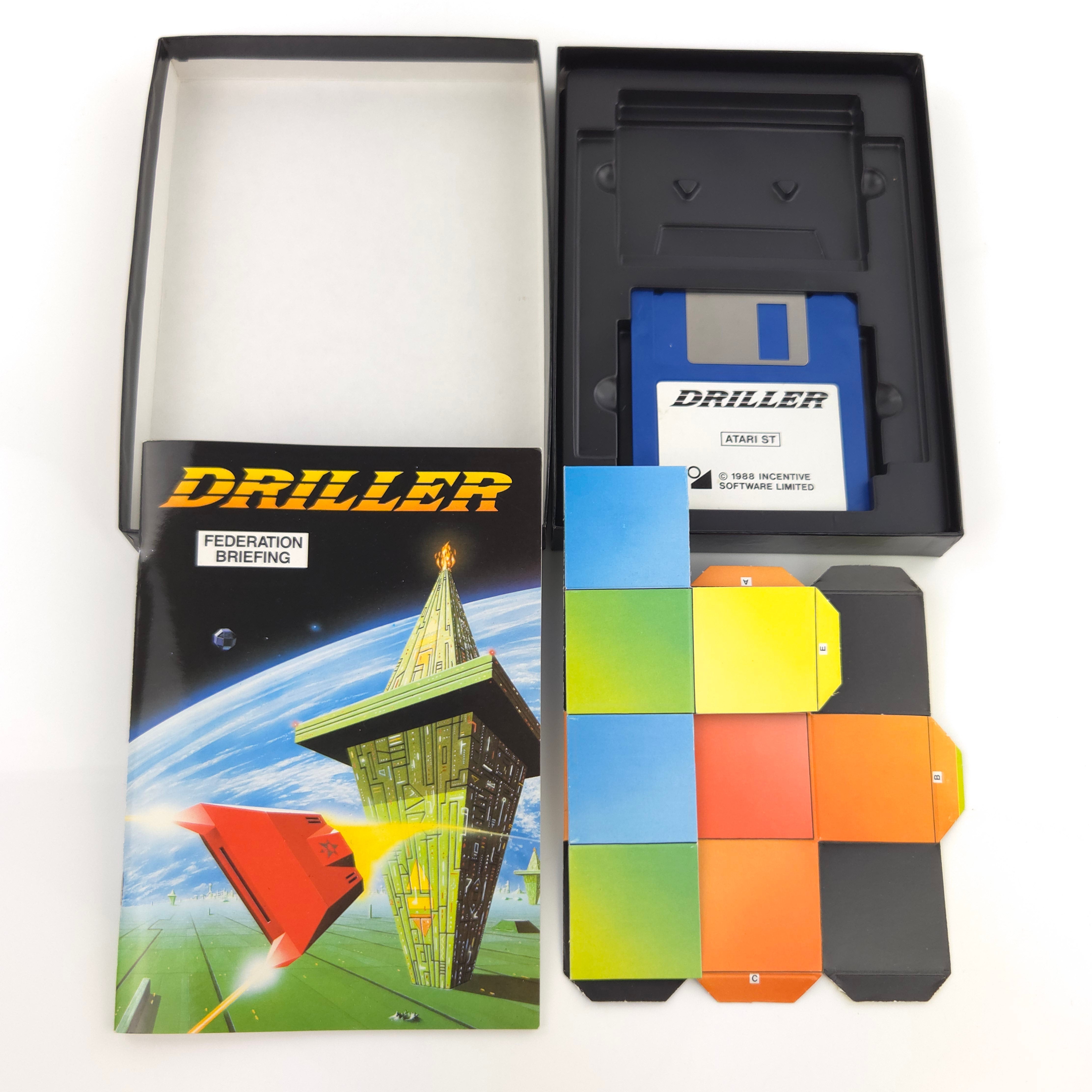 Atari ST Spiel – Driller Freescape Solid 3D (OVP)