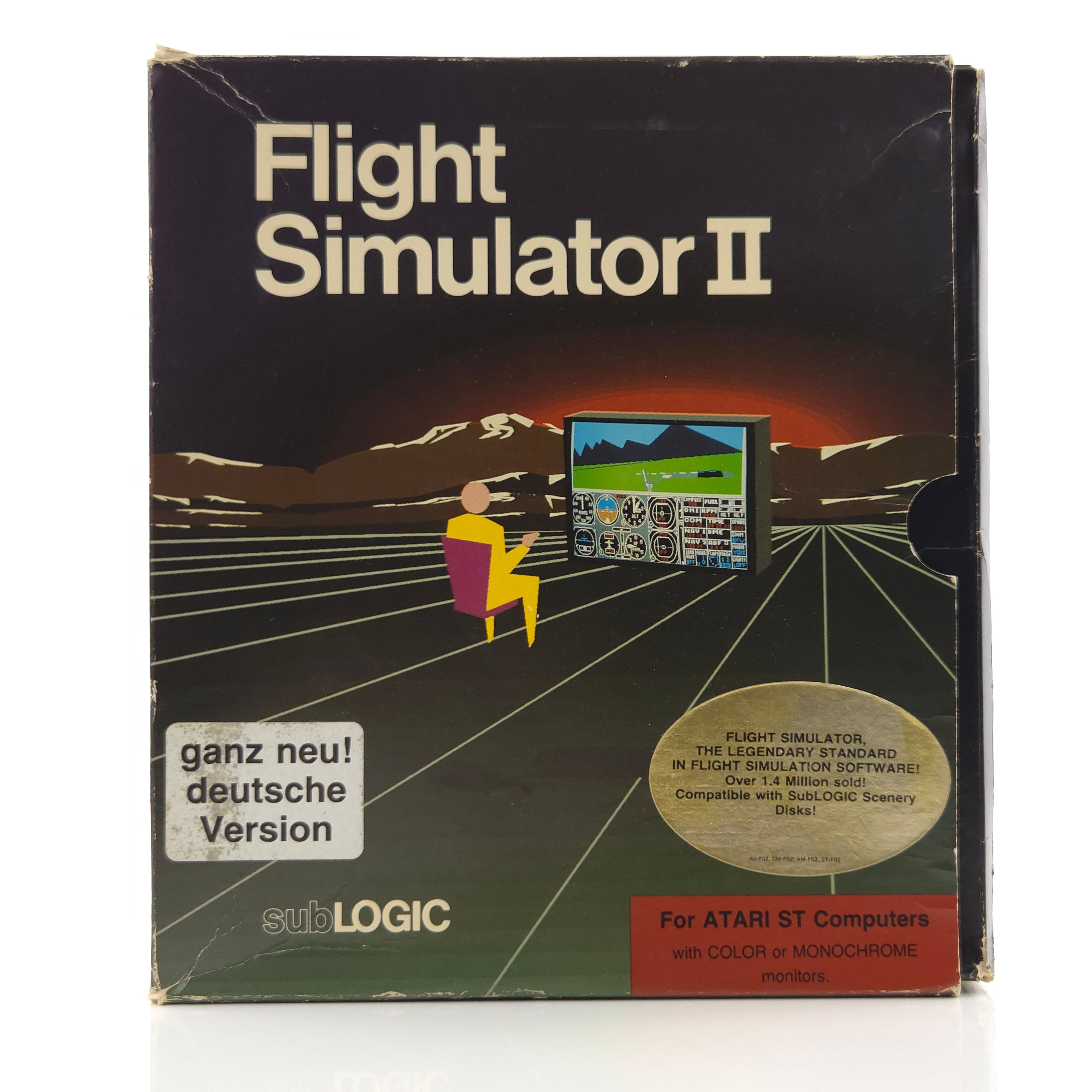 Atari ST Spiel – Flight Simulator II mit OVP und Anleitung