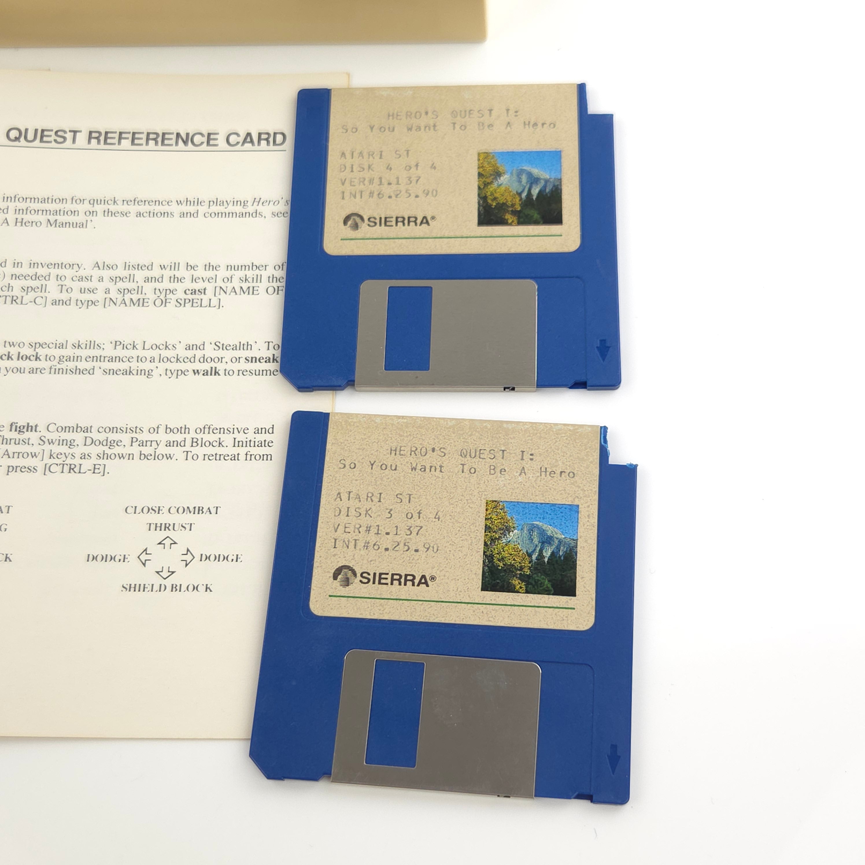 Atari ST Spiel – Heros Quest Diskette Anleitung OVP