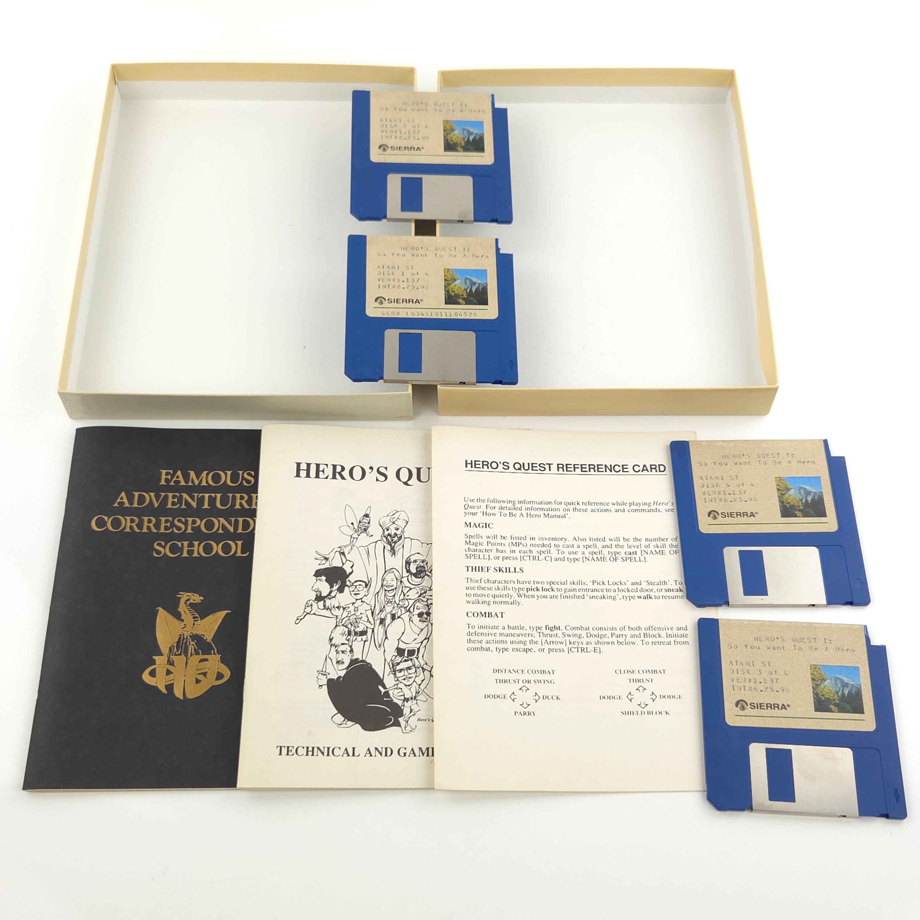 Atari ST Spiel – Heros Quest Diskette Anleitung OVP