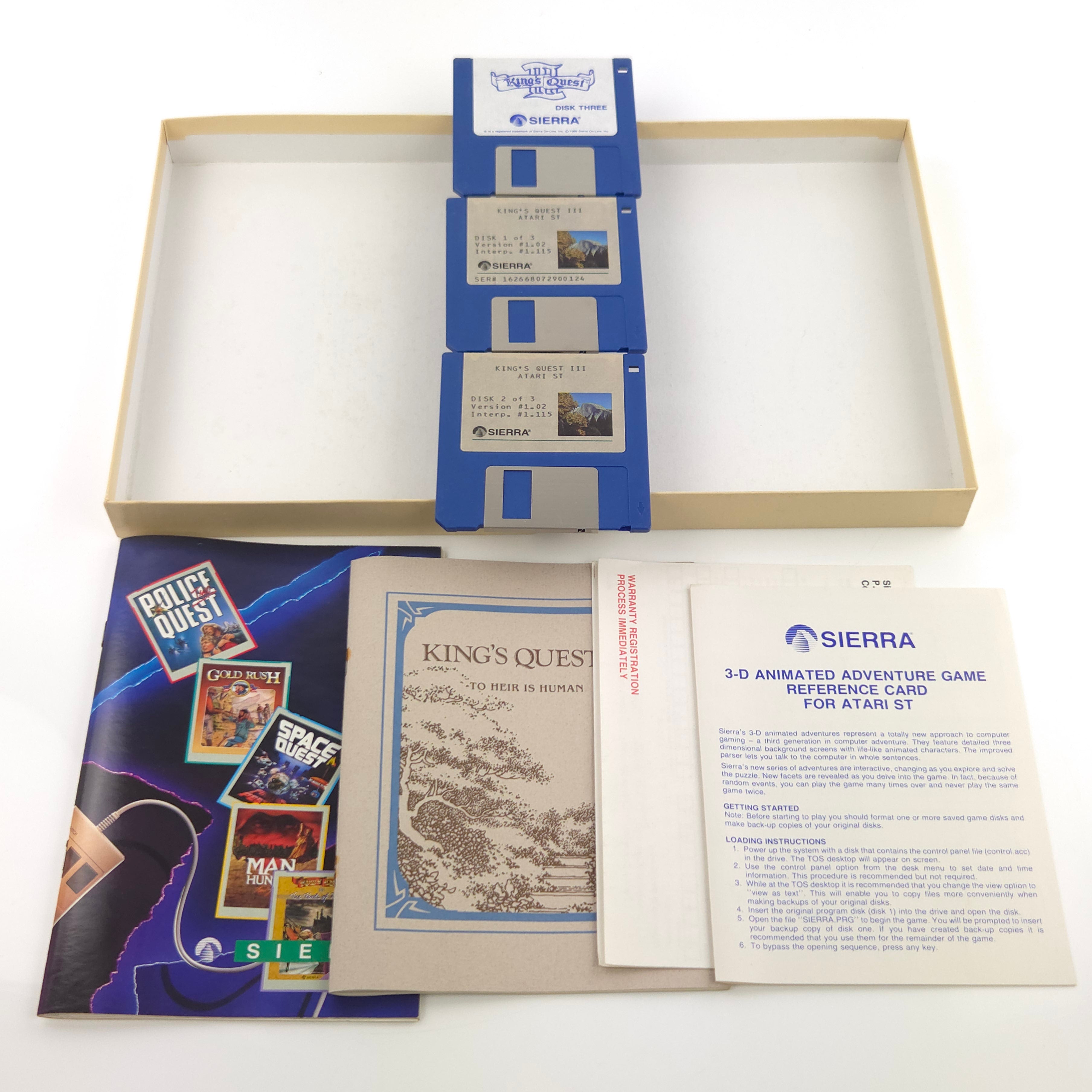 Atari ST Spiel – Kings Quest III To Heir is Human OVP