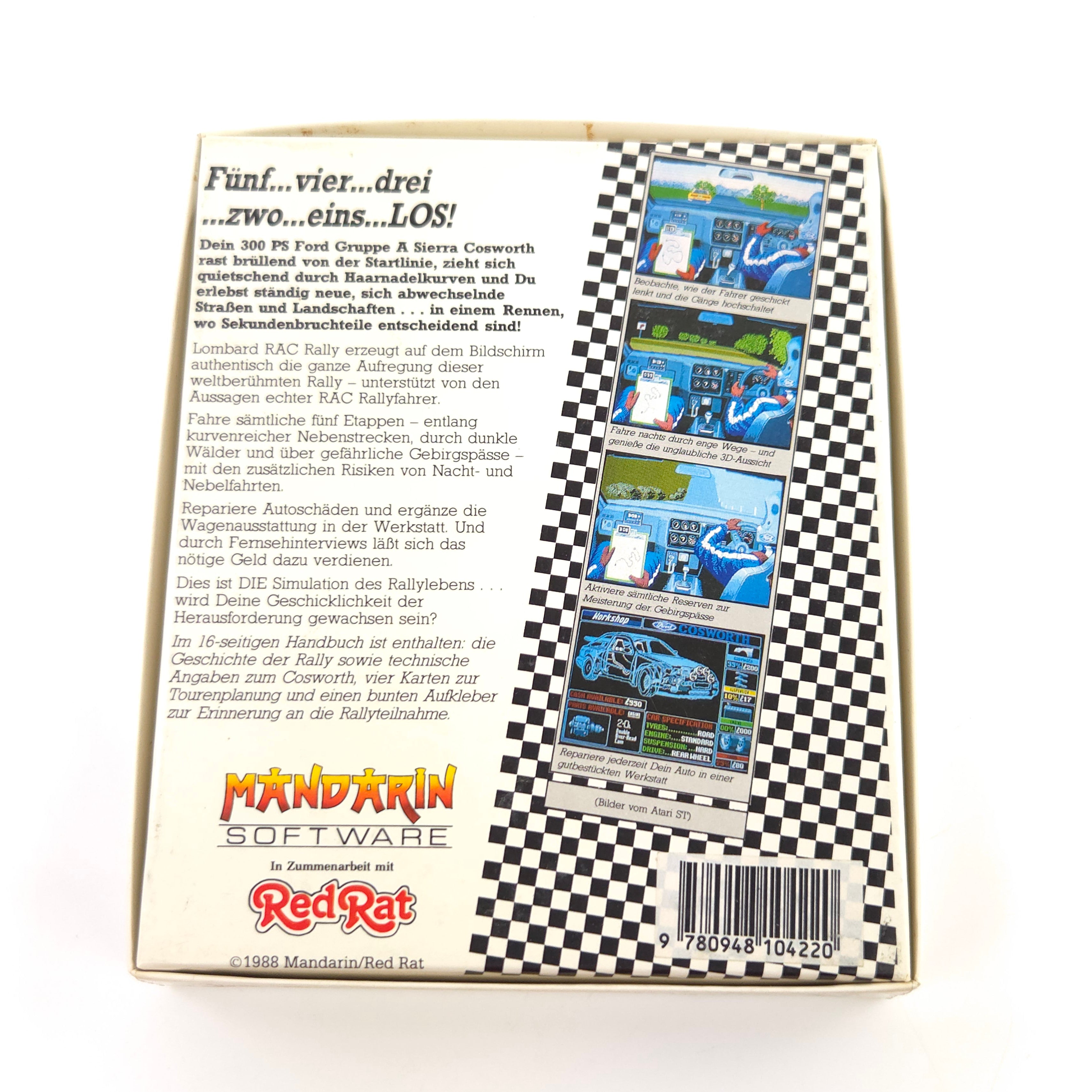 Atari ST Spiel – Lombard Rally OVP Diskette Anleitung