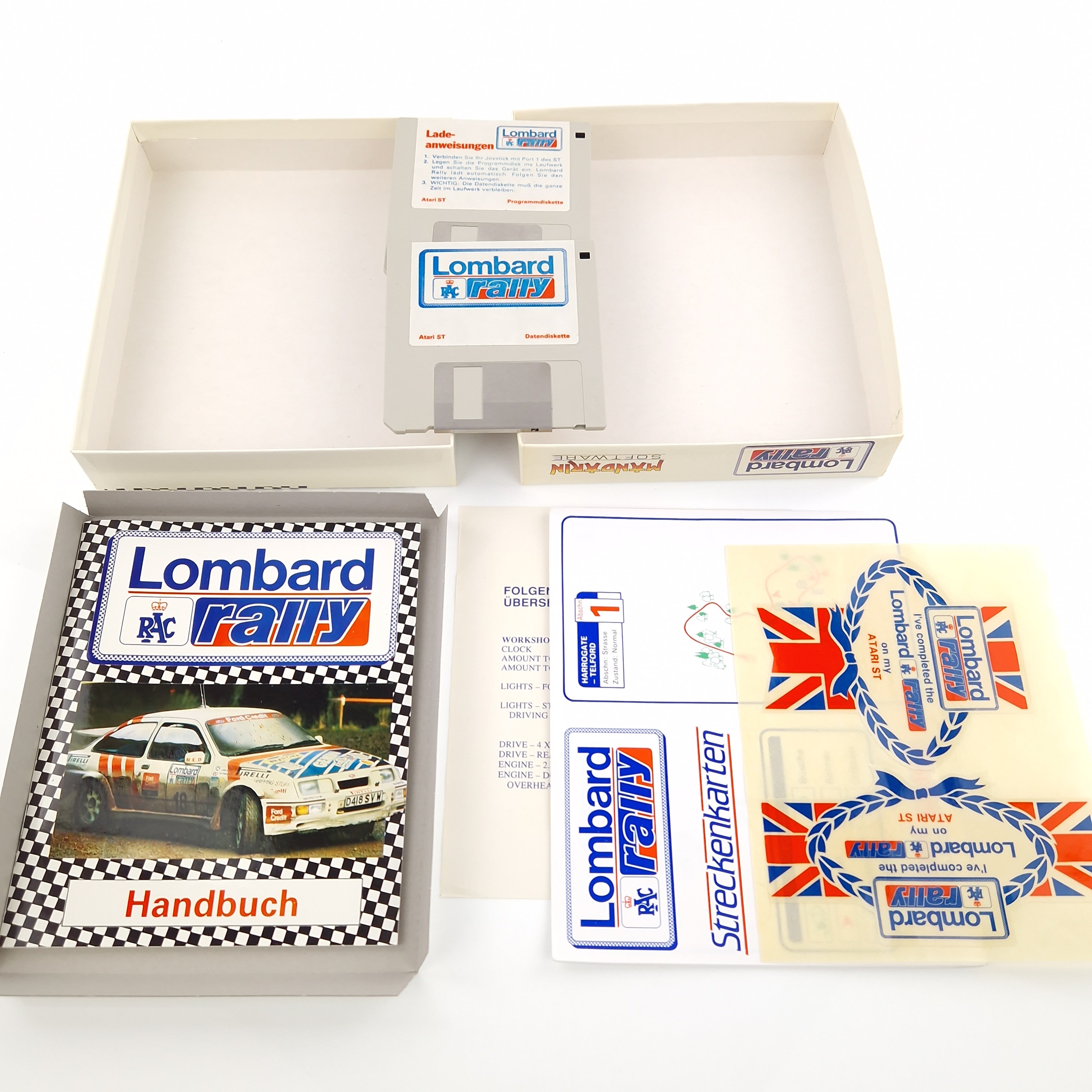 Atari ST Spiel – Lombard Rally Diskette OVP Anleitung