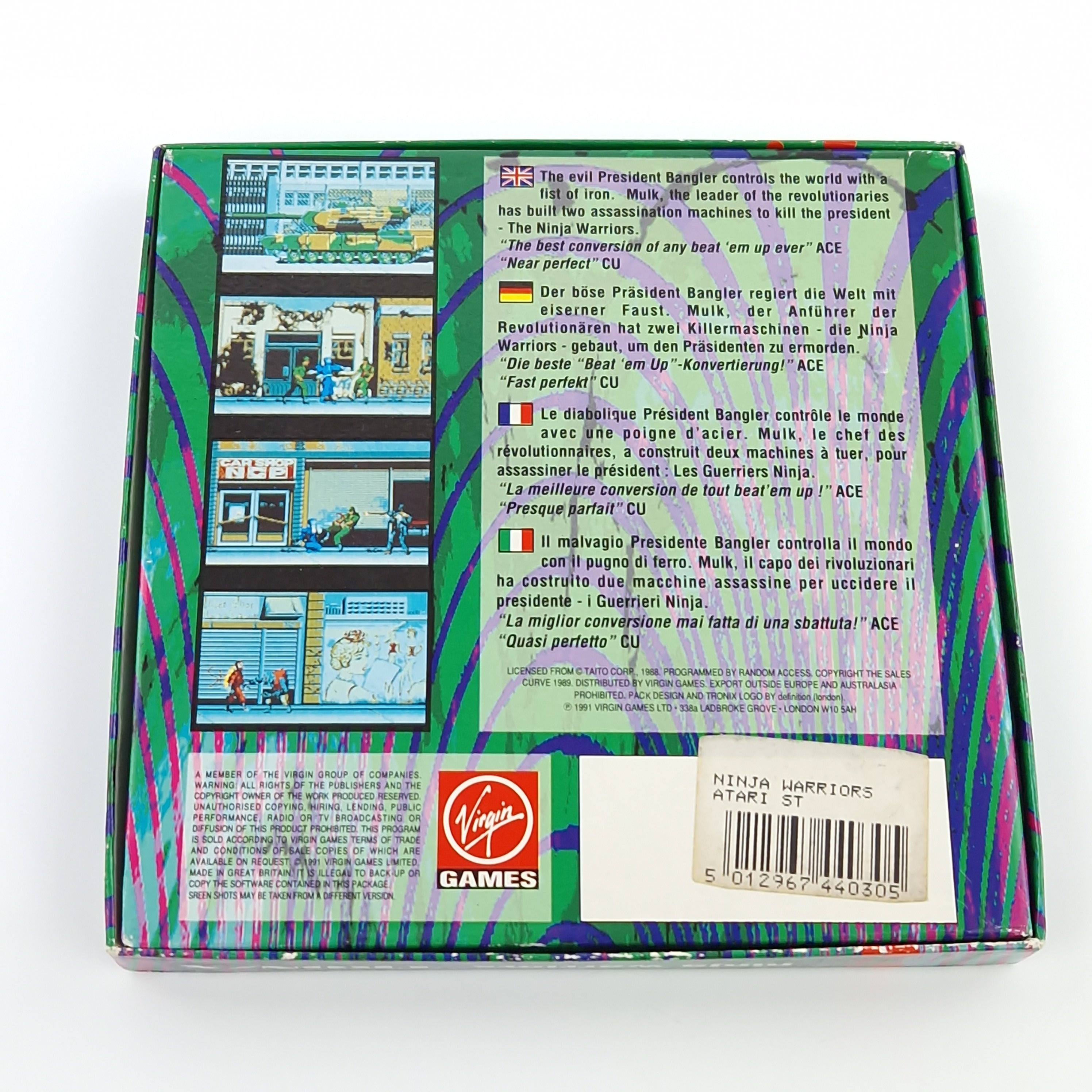 Atari ST Spiel – Ninja Warriors mit OVP und Anleitung