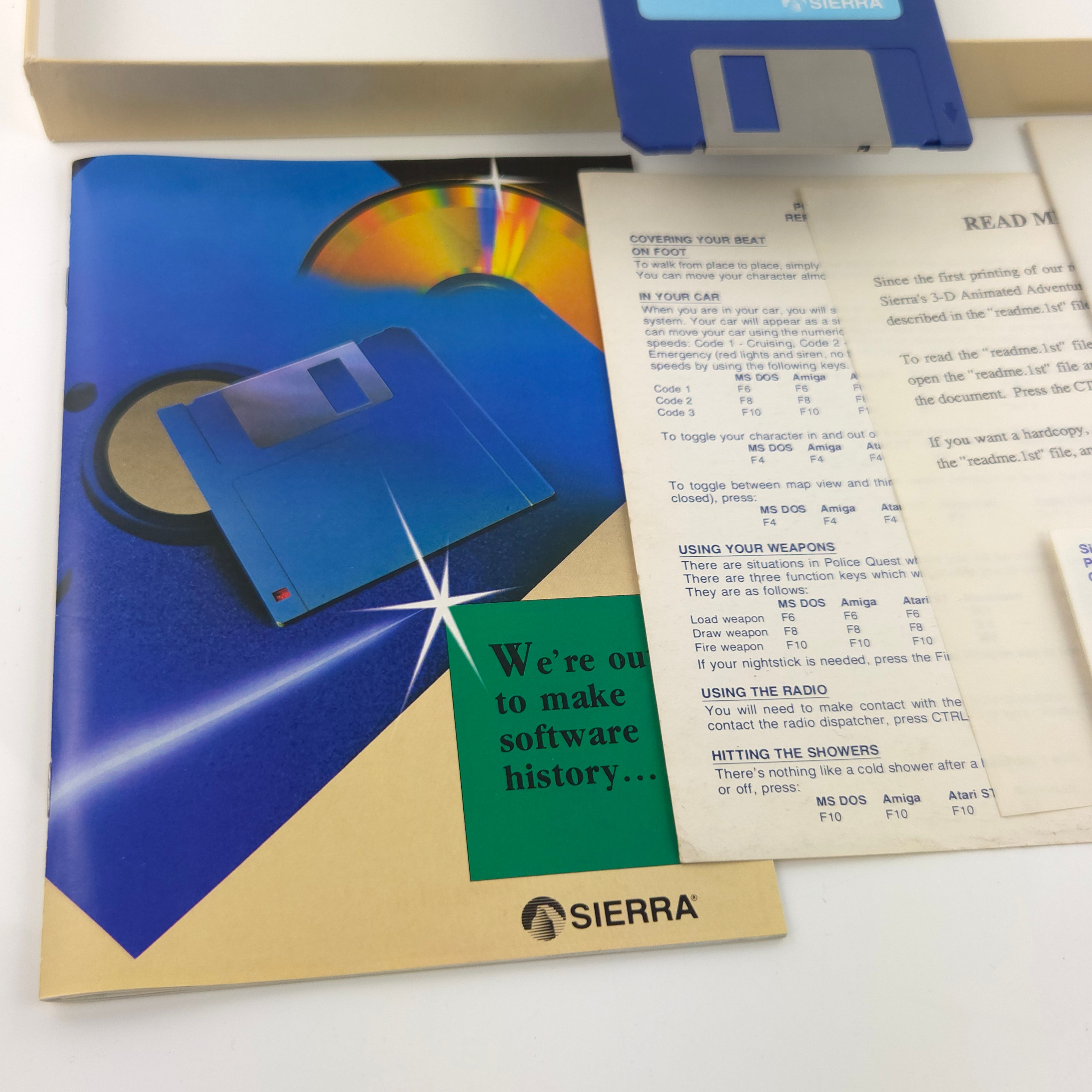Atari ST Spiel – Police Quest Diskette Anleitung OVP