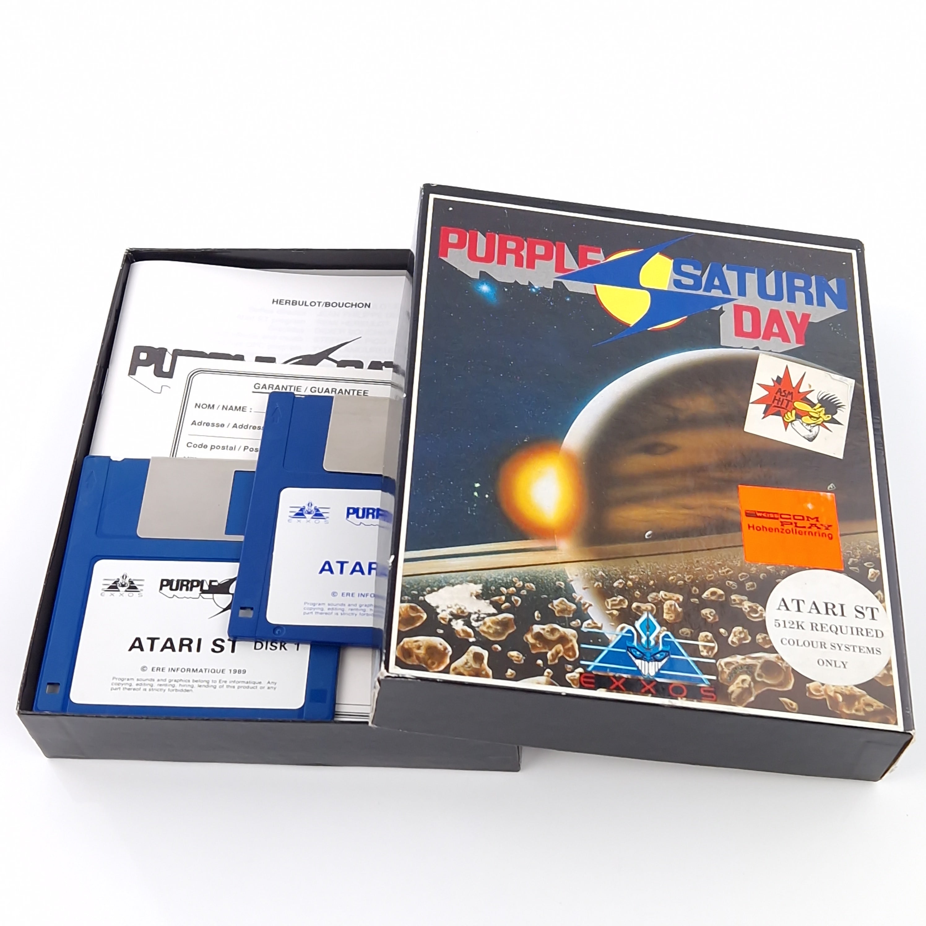 Atari ST Spiel – Purple Saturn Day OVP Anleitung Diskette