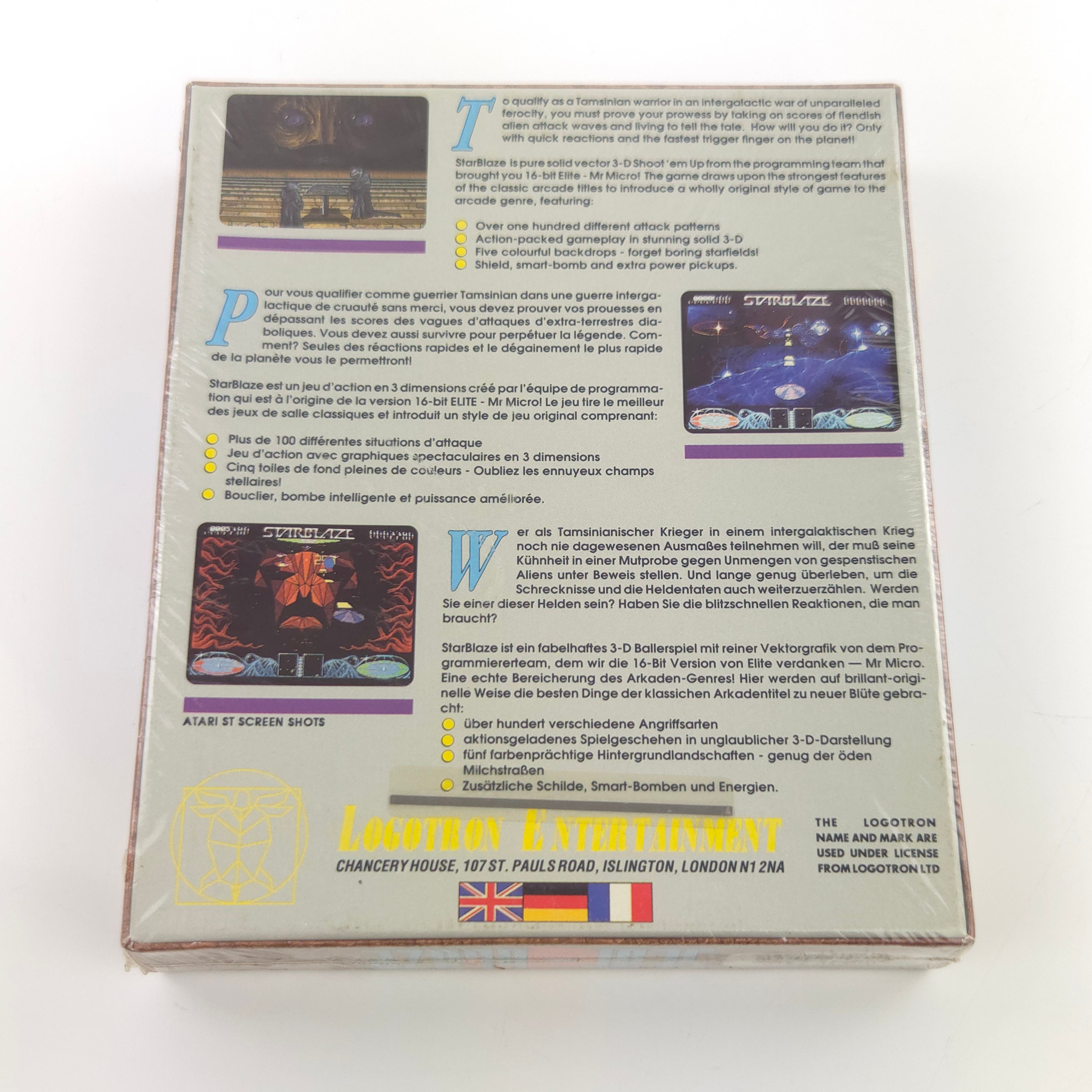 Atari ST Spiel – Star Blaze (Neu OVP Sealed Diskette)