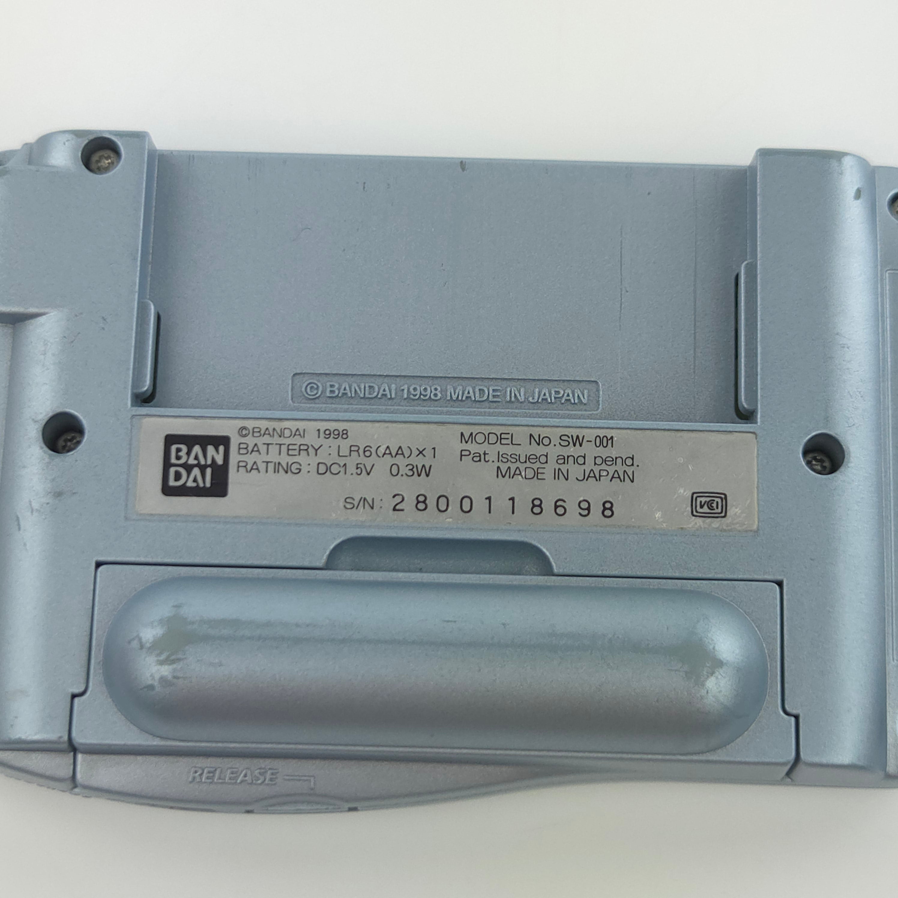 Bandai Wonderswan Konsole Hellblau + Senkaiden II Spiel