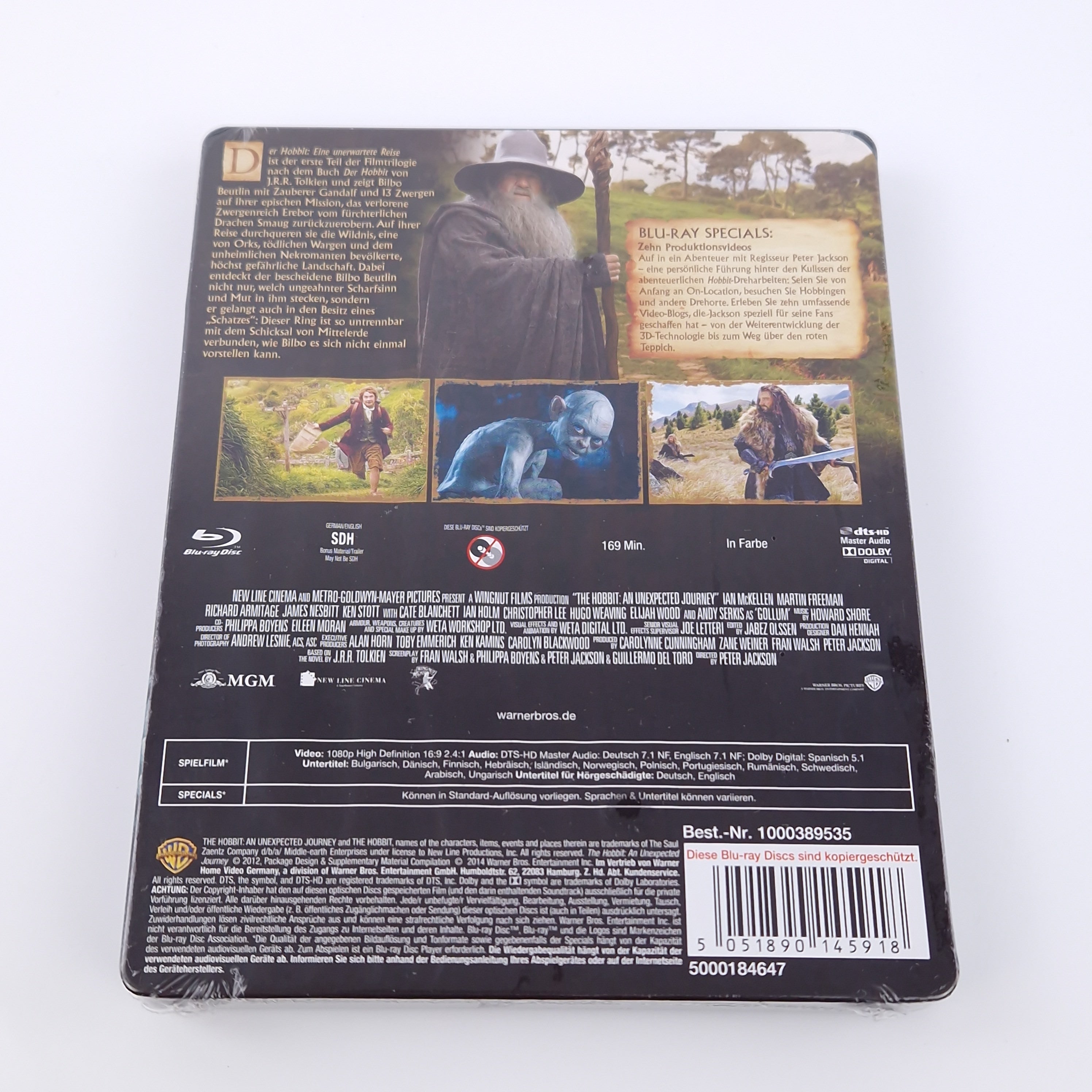 Blu Ray-Disc Der Hobbit eine unerwartete Reise Limitierte Steelbook-Edition NEU
