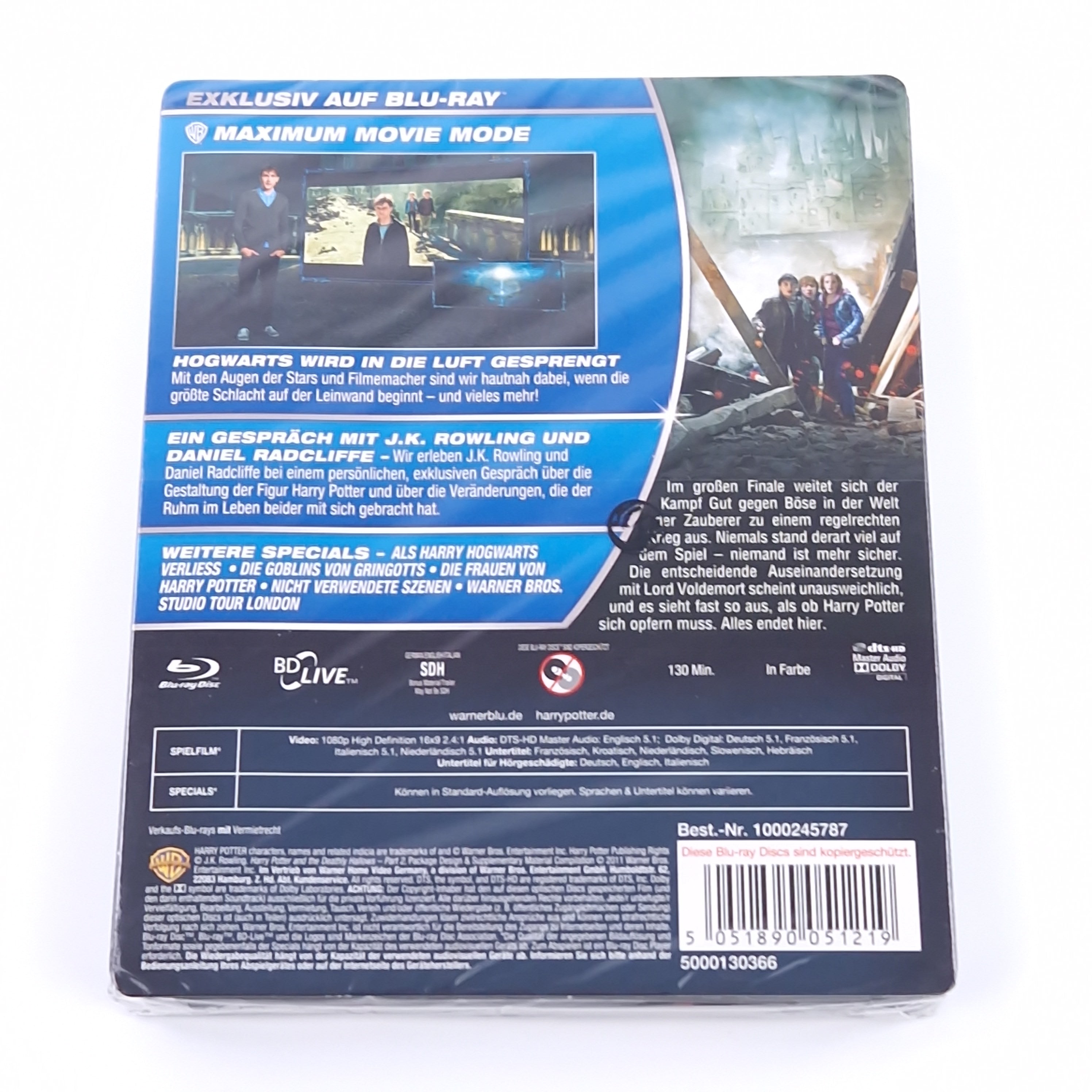 Blu-ray Film Harry Potter Todes Teil 2 Steelbook Neu