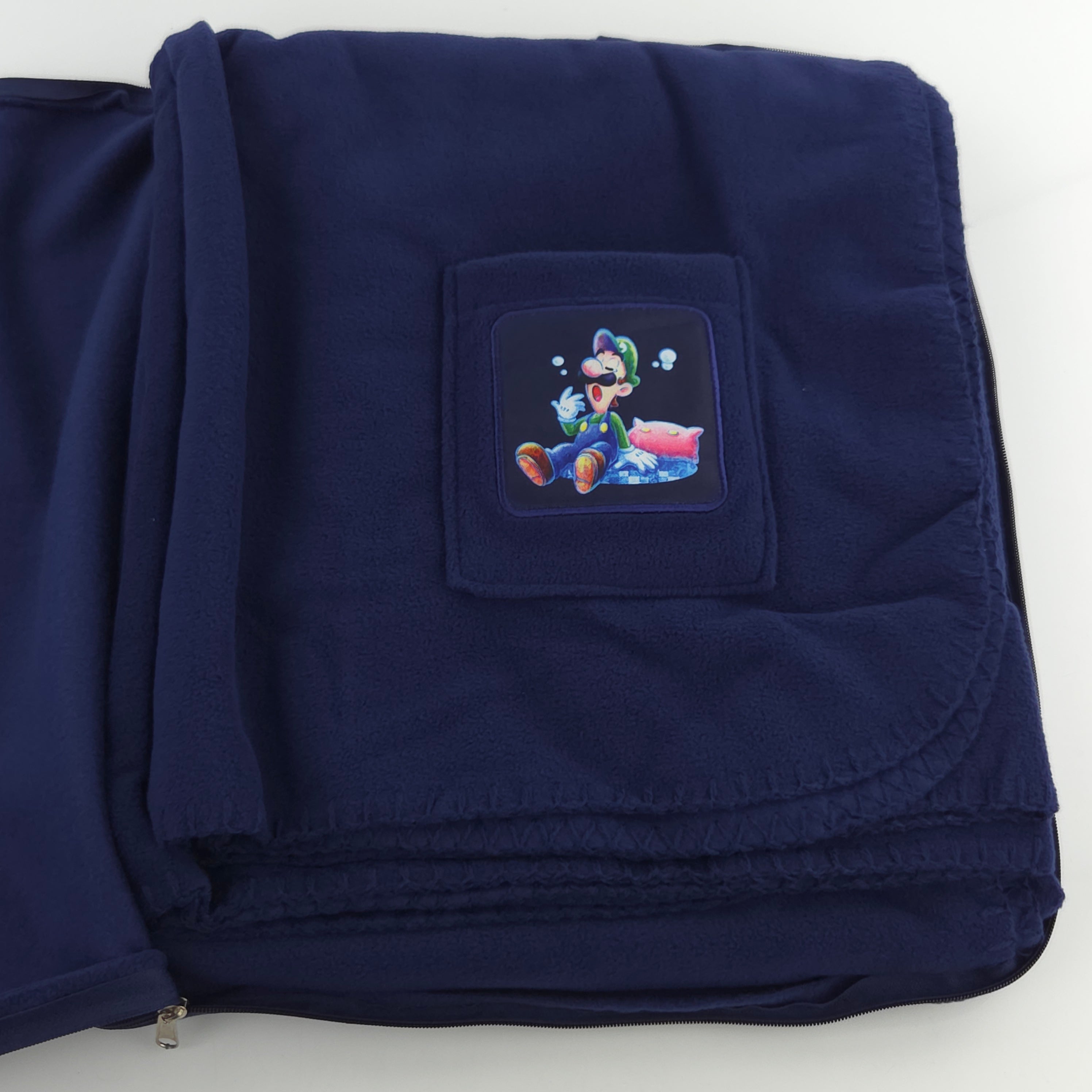 Club Nintendo Luigi Fleecedecke und Schlafmaske - NEU UNUSED Not for sale