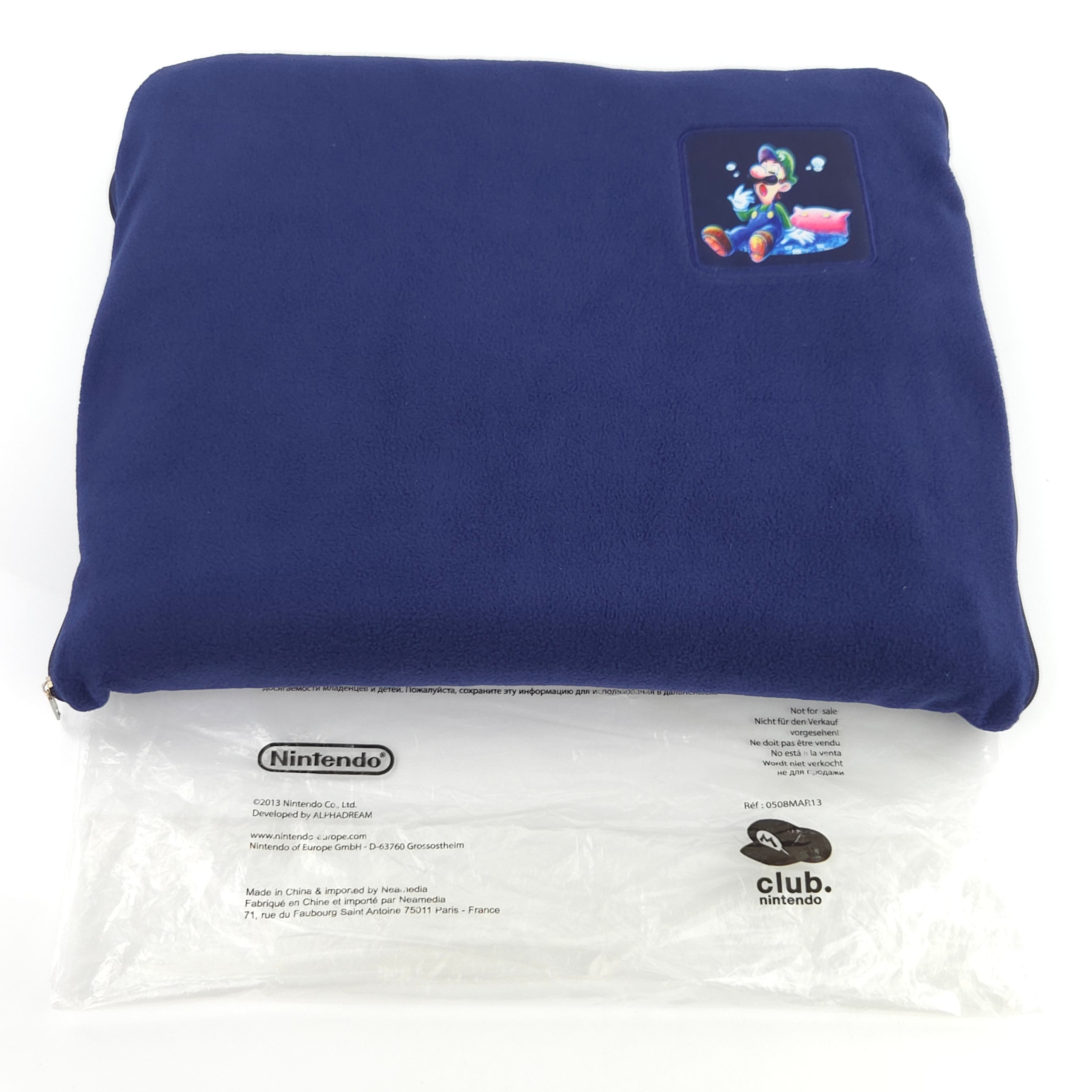 Club Nintendo Luigi Fleecedecke und Schlafmaske - NEU UNUSED Not for sale