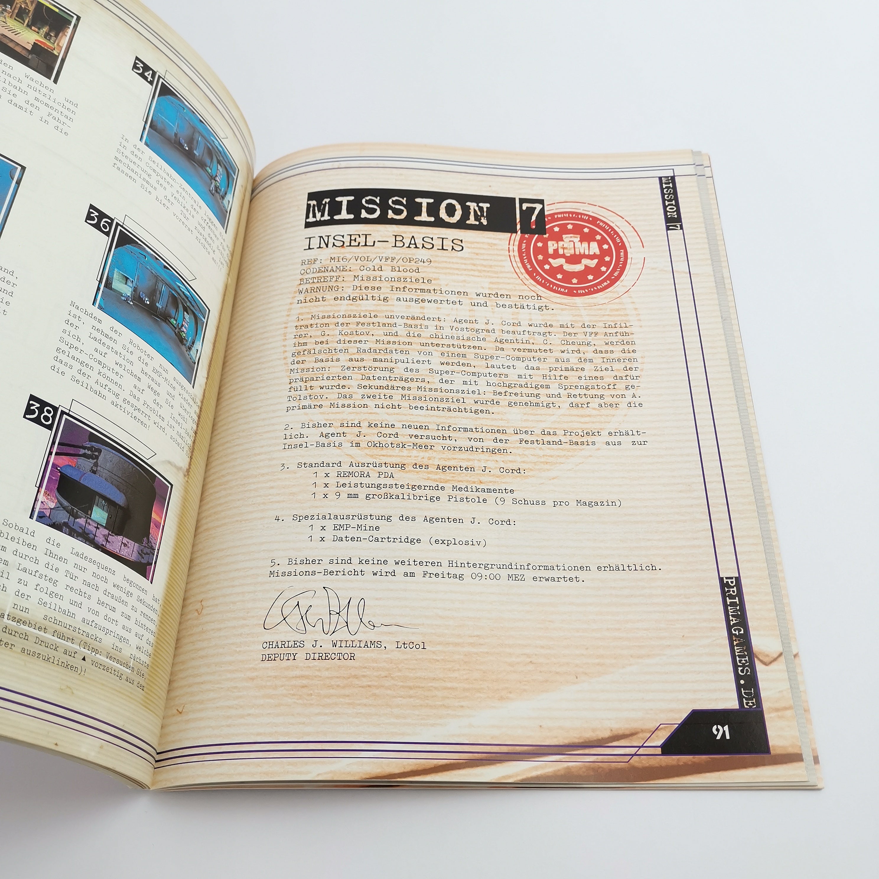 PlayStation Cold Blood Primas offizielles Lösungsbuch PS1