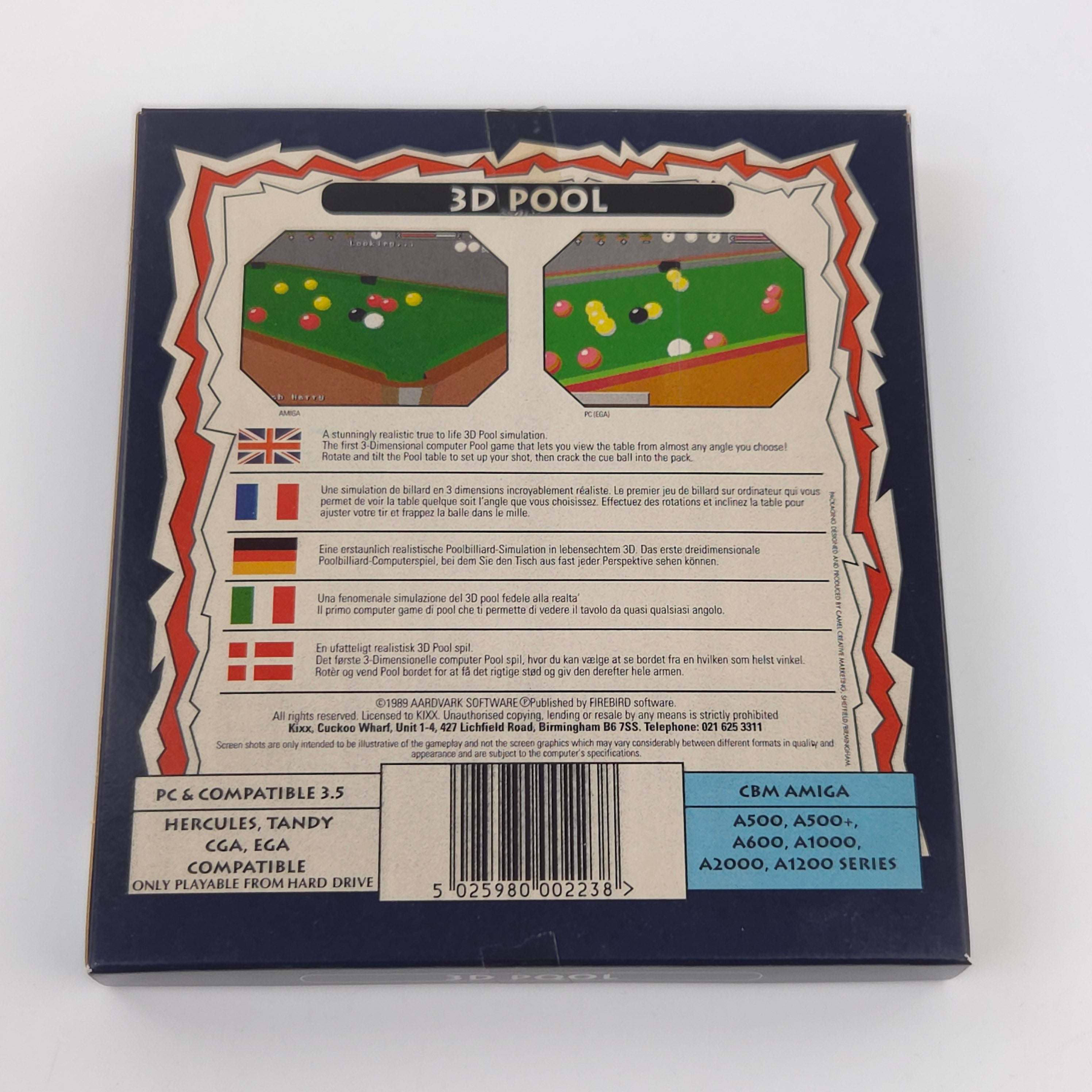 Commodore Amiga Spiel – 3D Pool (OVP PAL)