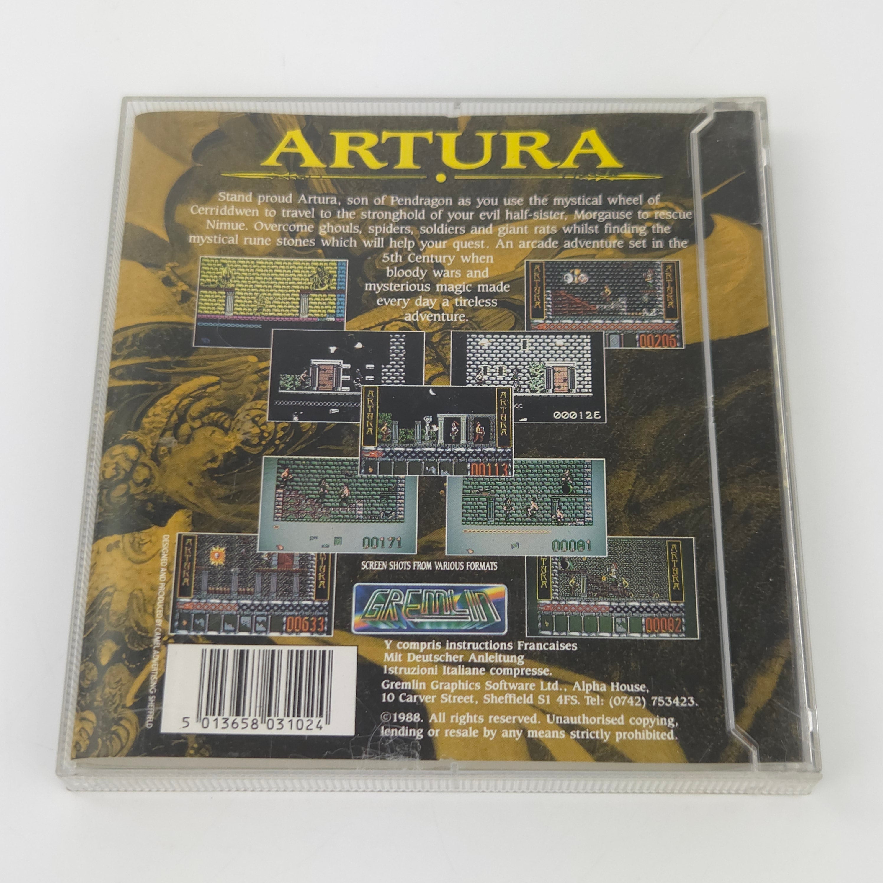 Commodore Amiga Spiel Artura OVP PAL Gremlin Graphics