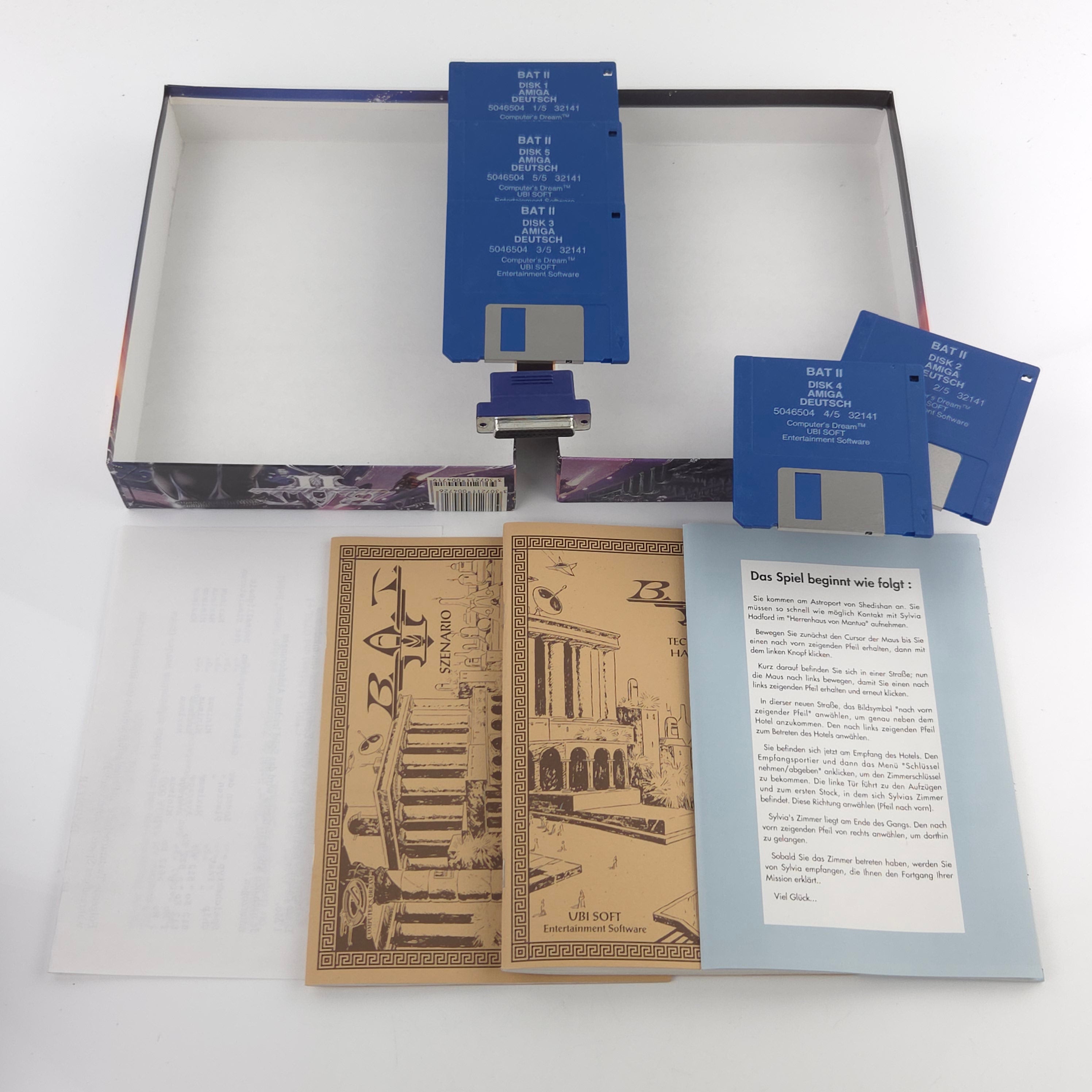 Amiga Spiel B.A.T. II Big Box OVP PAL Diskette Ubisoft