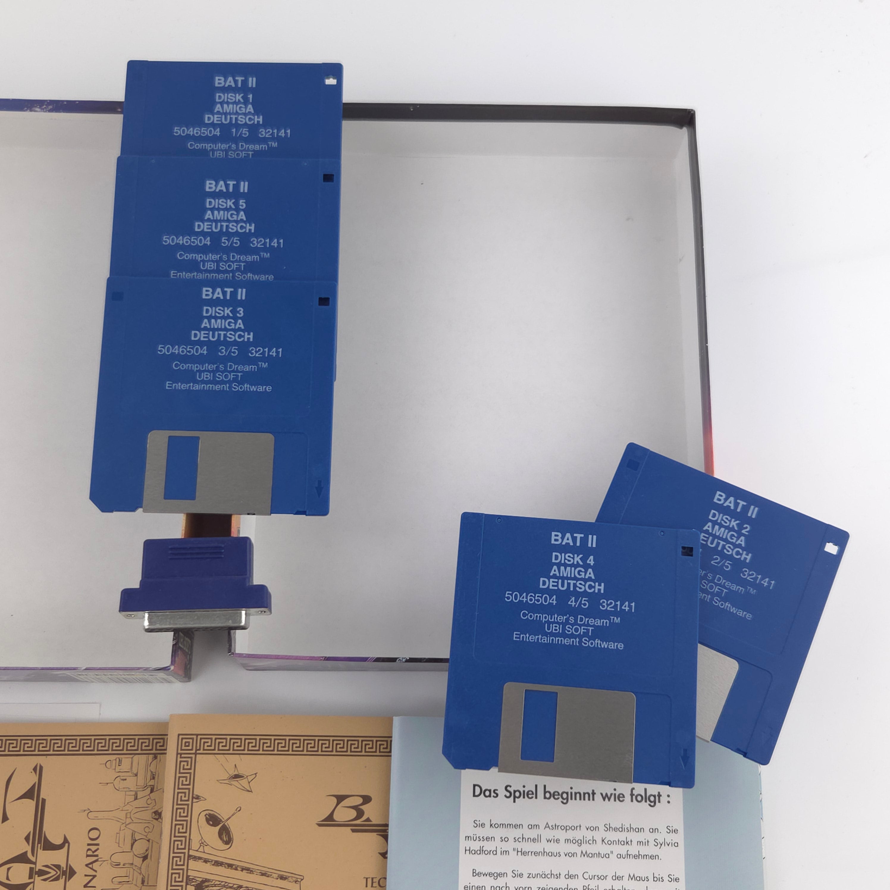 Amiga Spiel B.A.T. II Big Box OVP PAL Diskette Ubisoft
