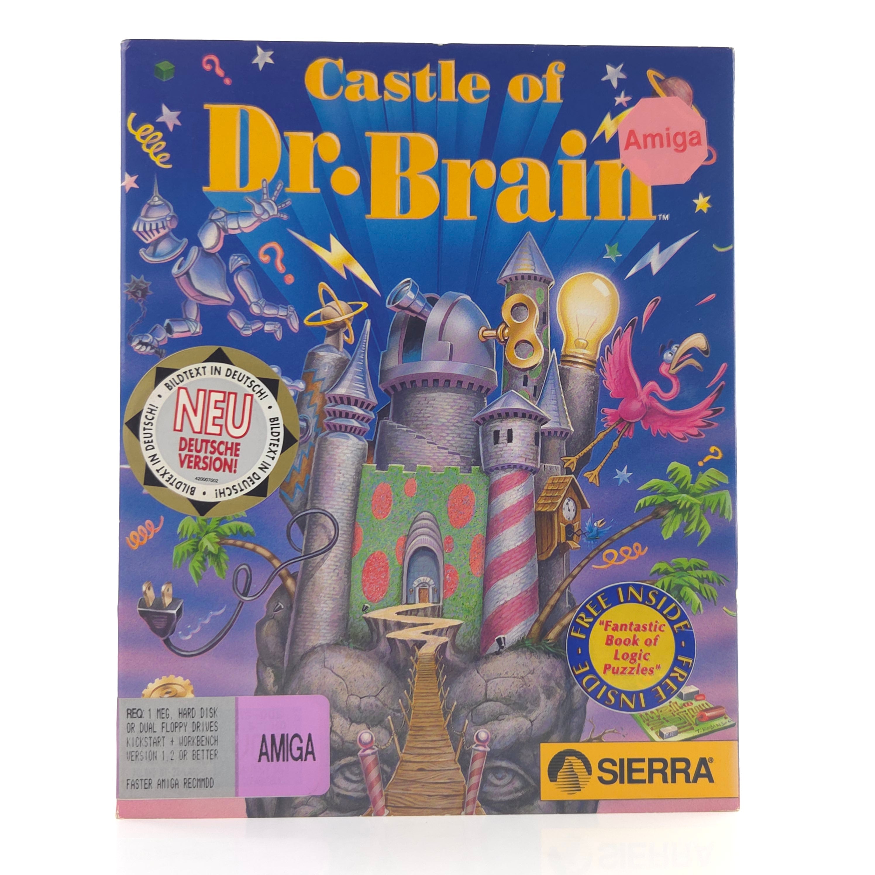 Amiga Spiel Castle of Dr. Brain Big Box OVP PAL Diskette