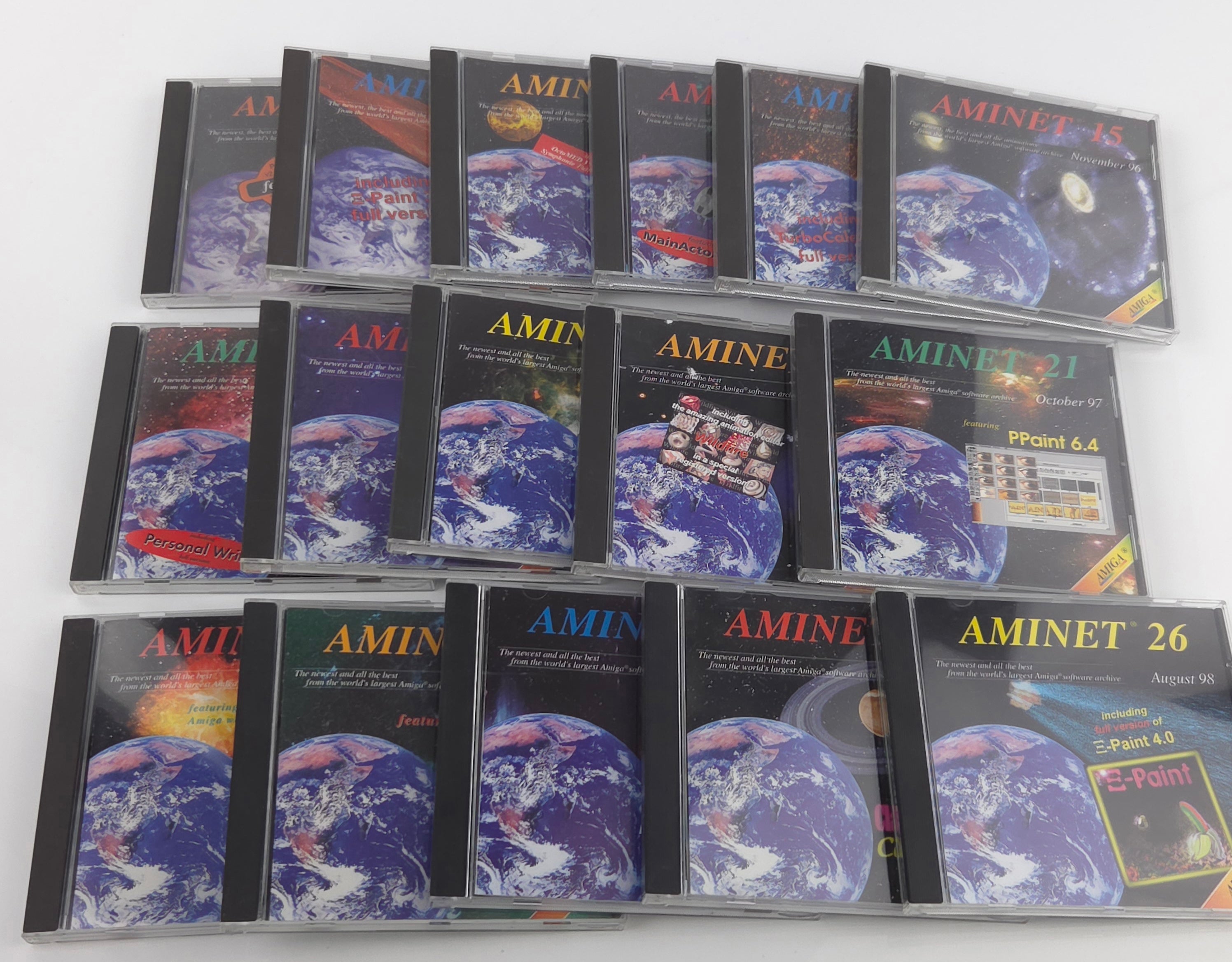 Commodore Amiga Spiel – CD Aminet Konvolut 16 CDs