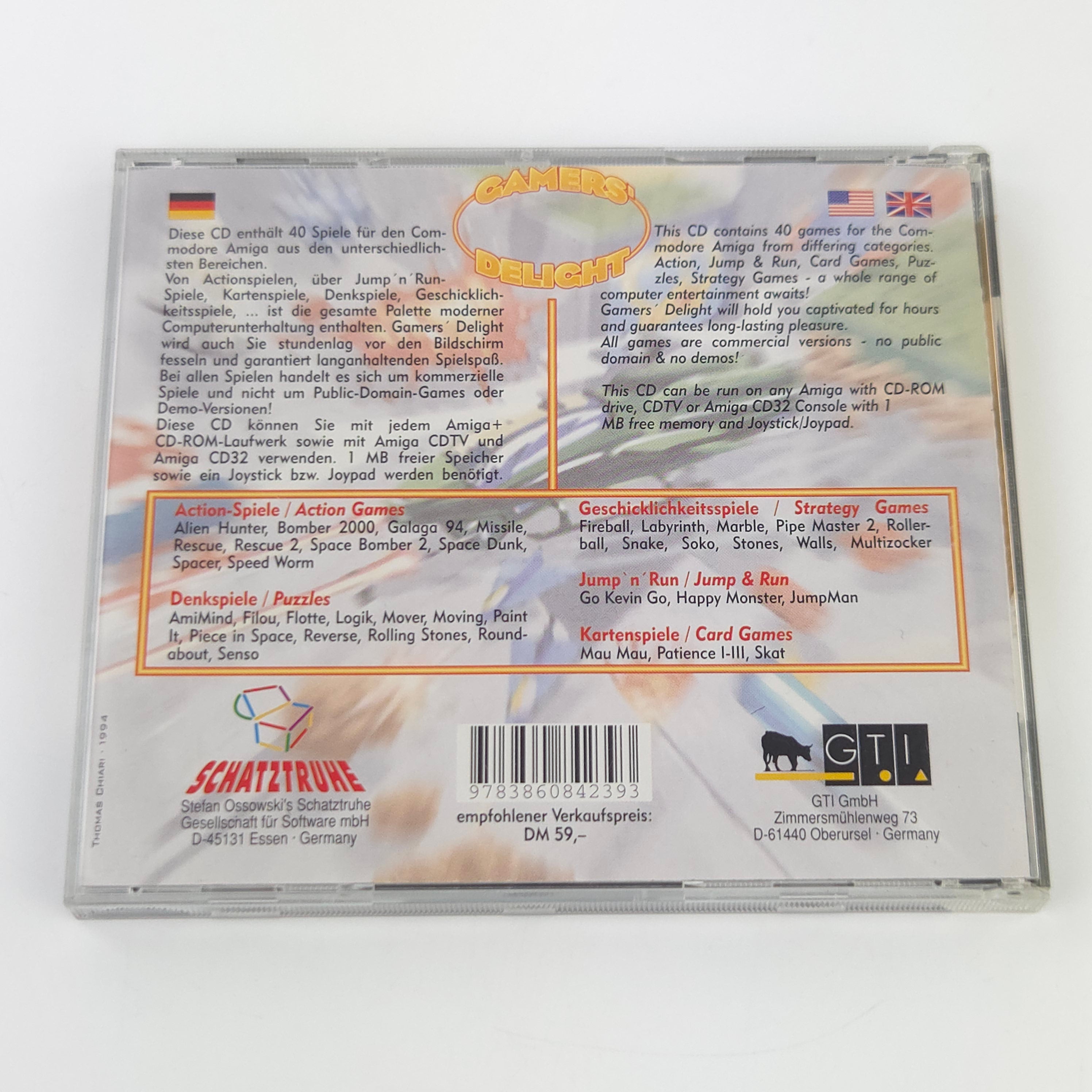 Commodore Amiga CD32 Spiel – Gamers Delight OVP PAL