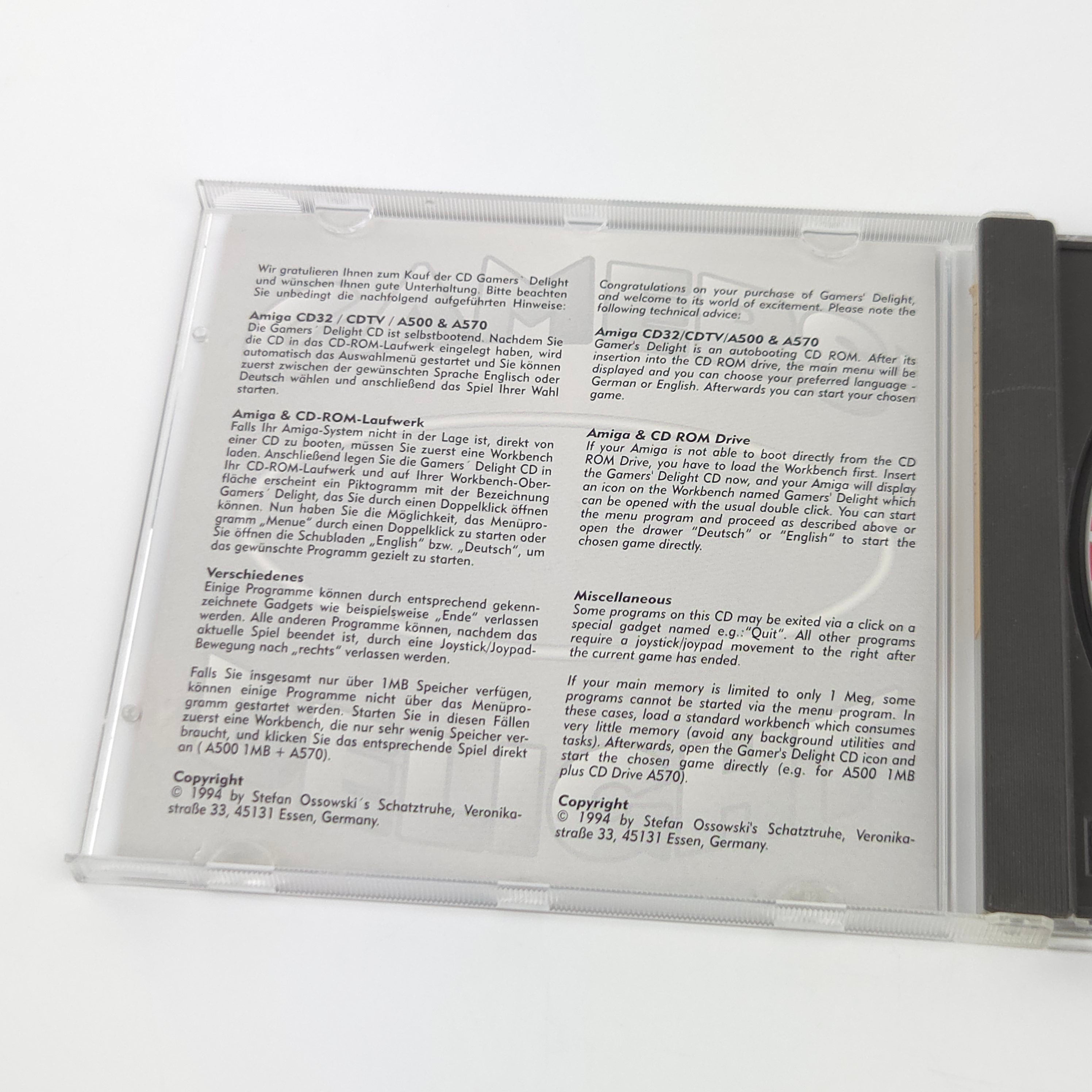 Commodore Amiga CD32 Spiel – Gamers Delight OVP PAL