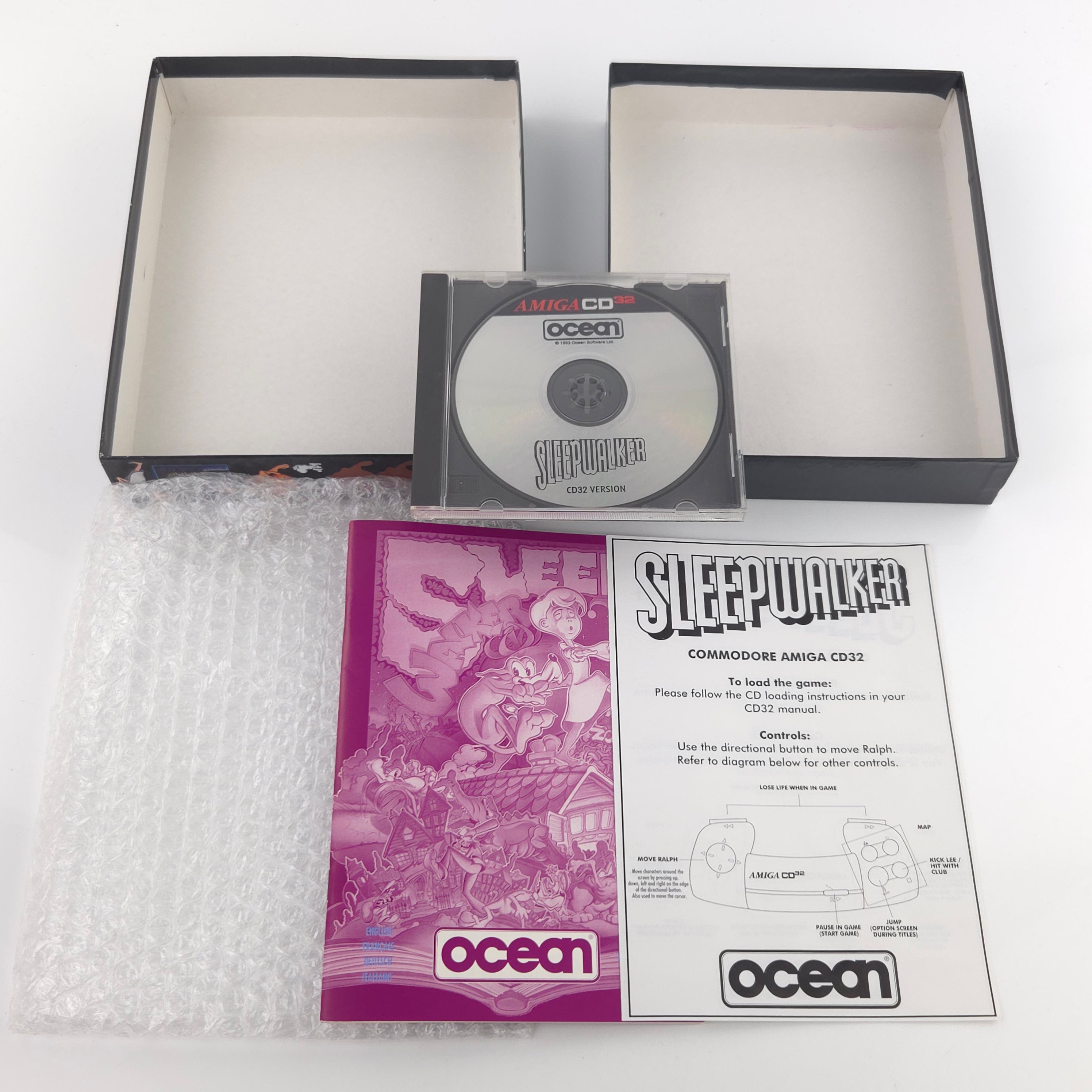 Amiga CD32 Spiel Sleep Walker Big Box OVP PAL Ocean