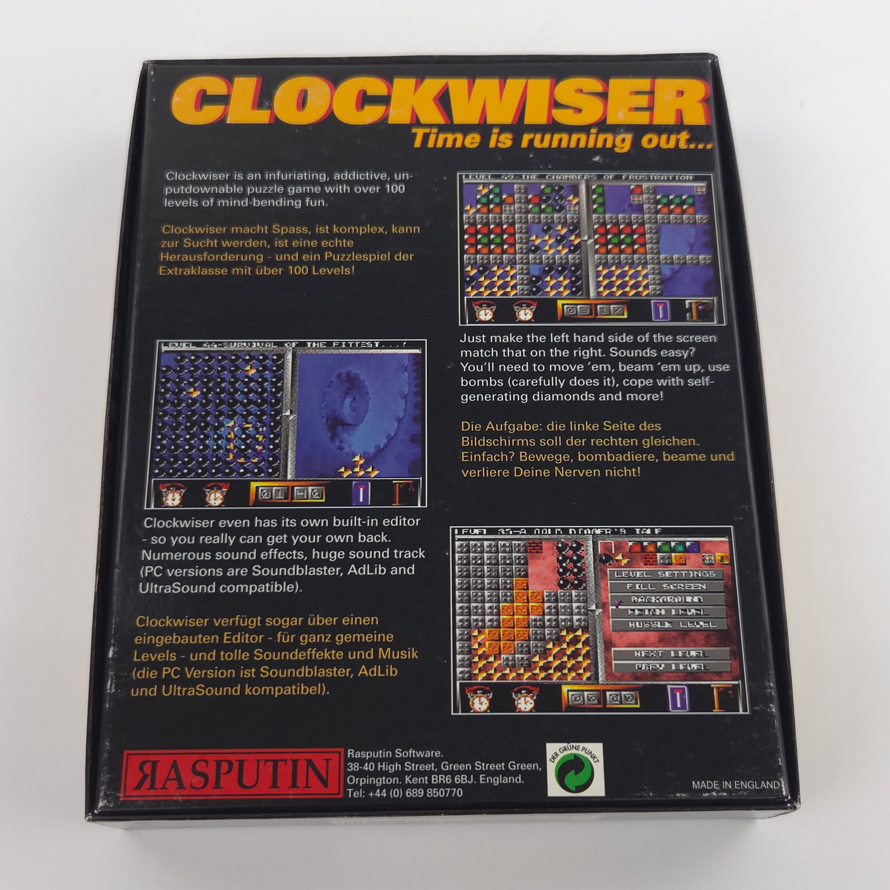 Commodore Amiga Spiel Clockwiser Big Box OVP PAL 1994