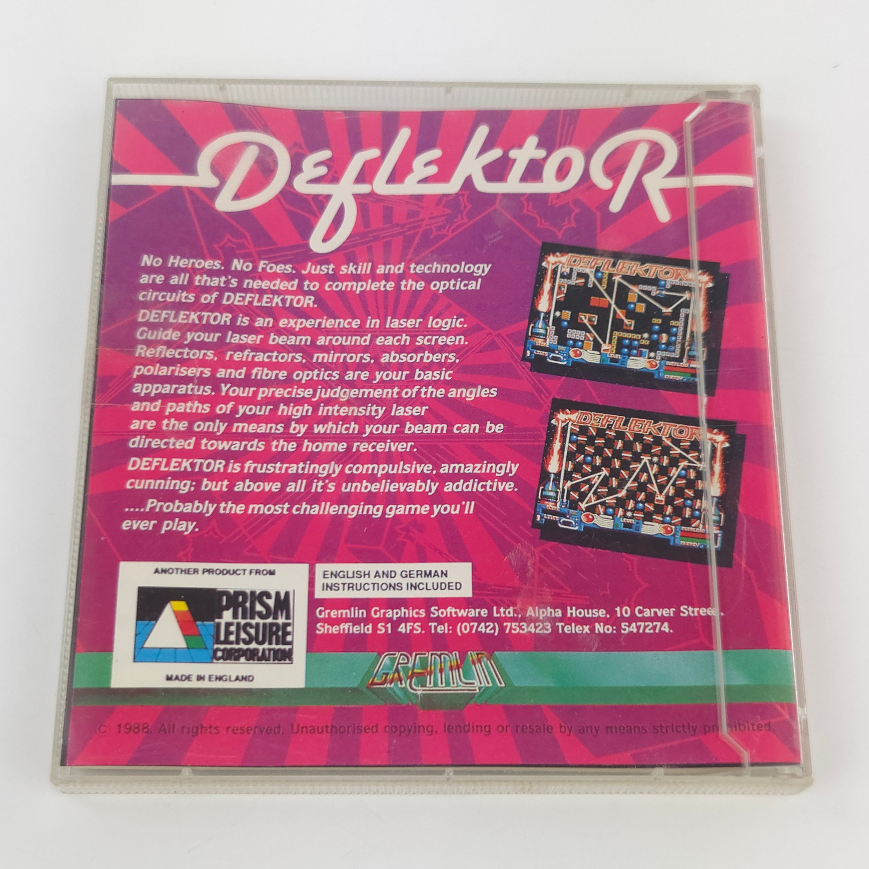 Commodore Amiga Spiel Deflektor CBM Disk OVP PAL 1988